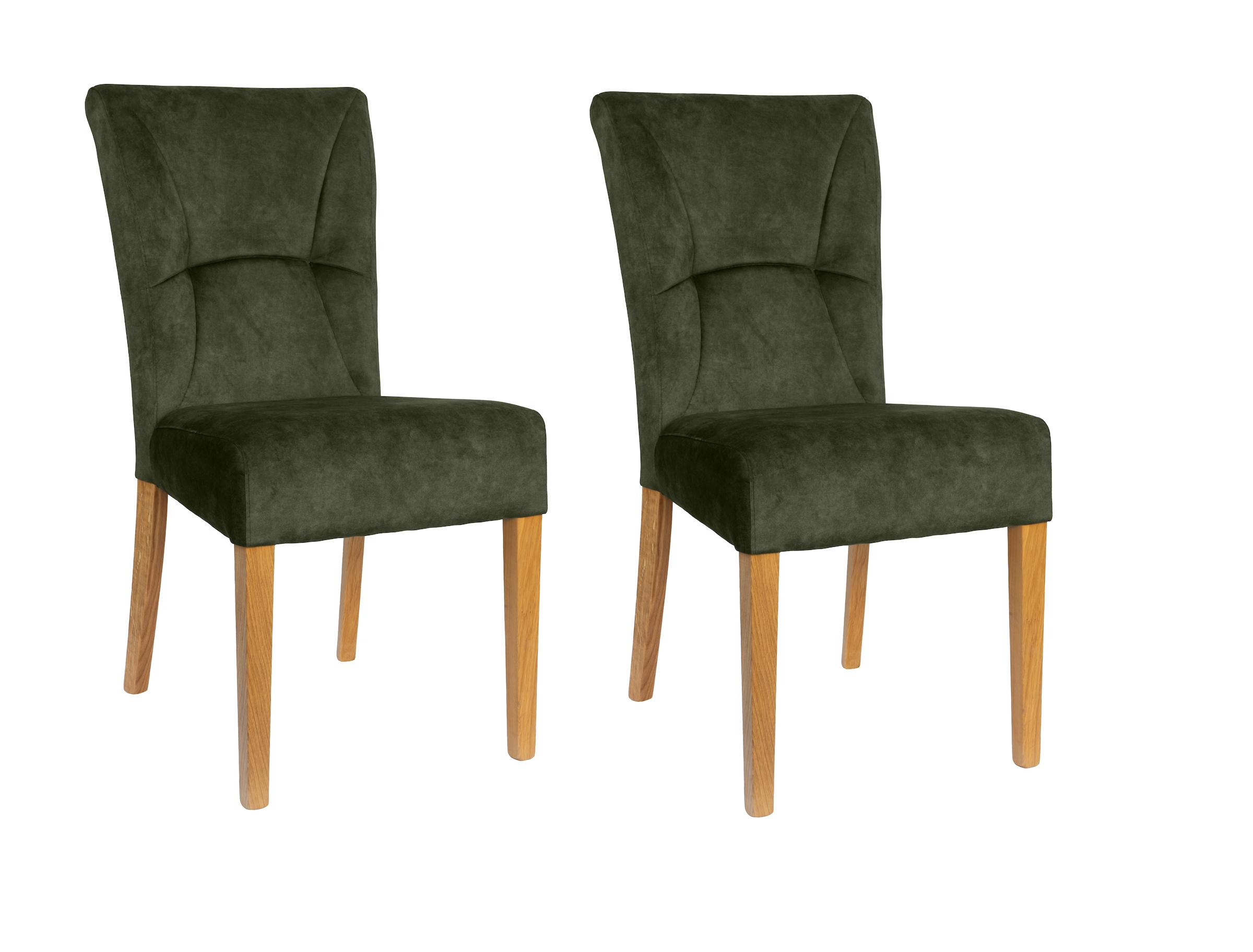 Home affaire 4-Fußstuhl "Henry" (Set) 2 Stk. Samtvelours Sitz und Rücken ge günstig online kaufen