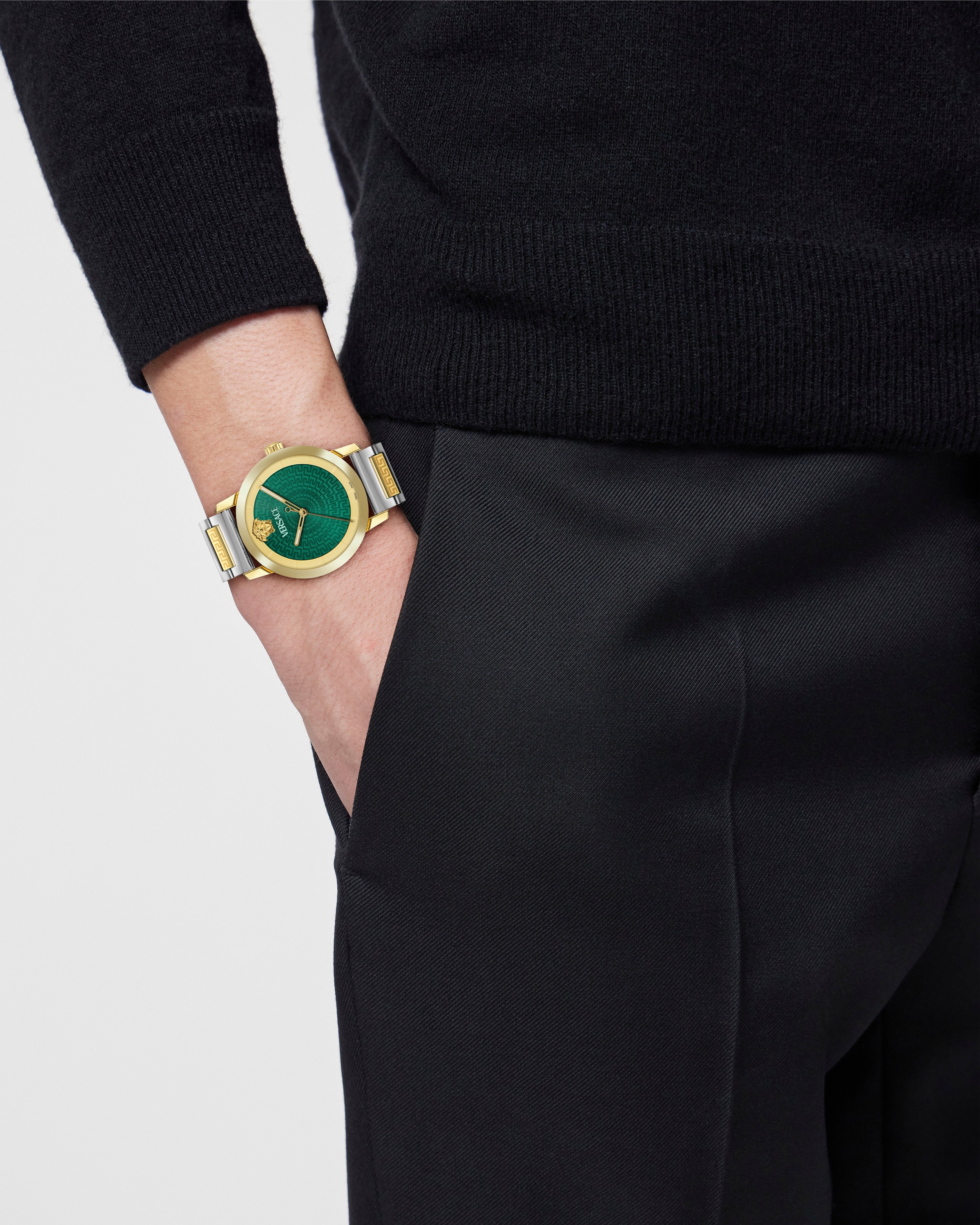 Versace Quarzuhr »V-HELIX«, Armbanduhr, Herrenuhr, Swiss Made, Saphirglas, Edelstahlarmband,analog
