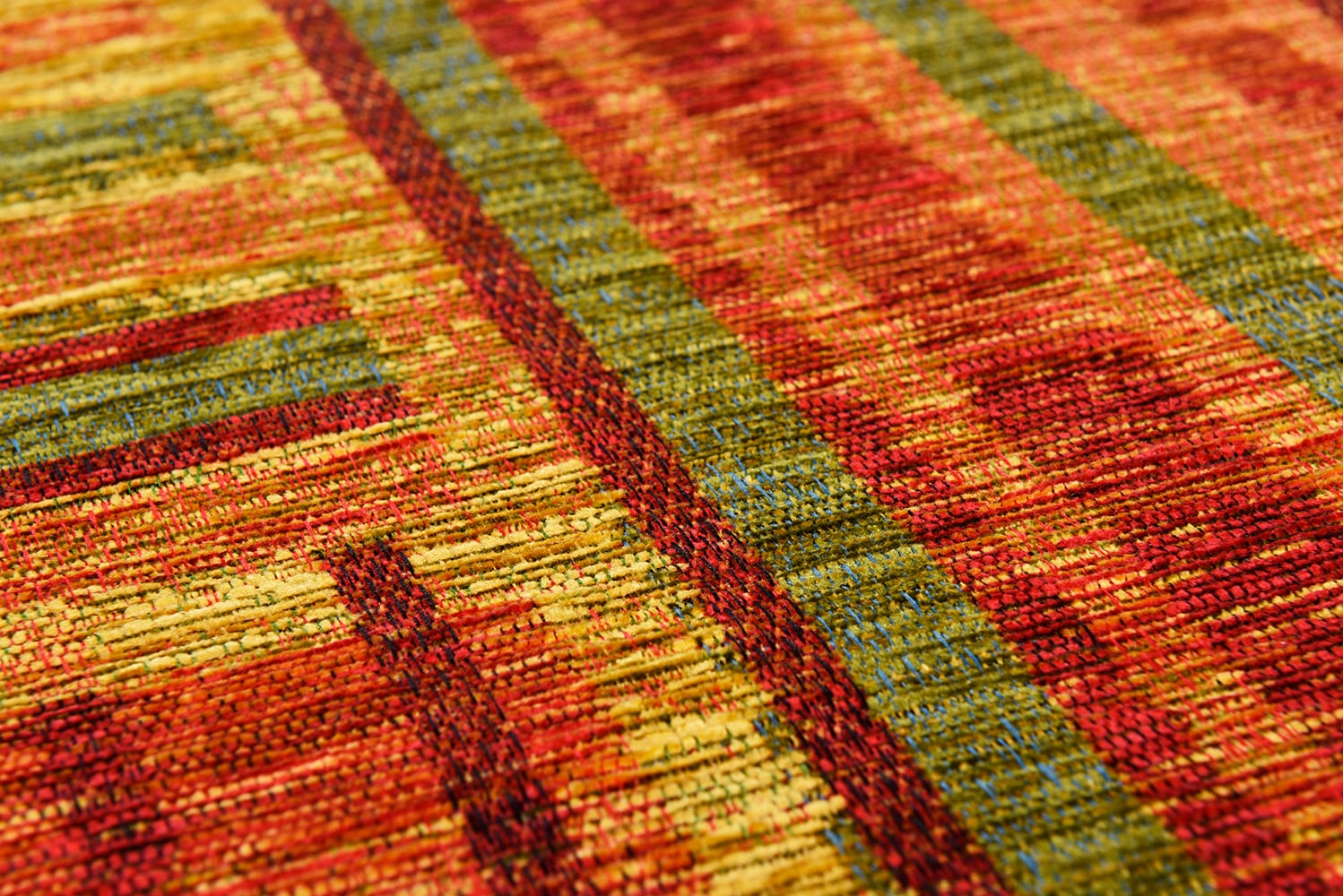 TOM TAILOR HOME Teppich »Stripy Pat«, rechteckig, 5 mm Höhe, Flachgewebe, modernes Patchworkdesign, gestreift, Chenille, Wohnzimmer