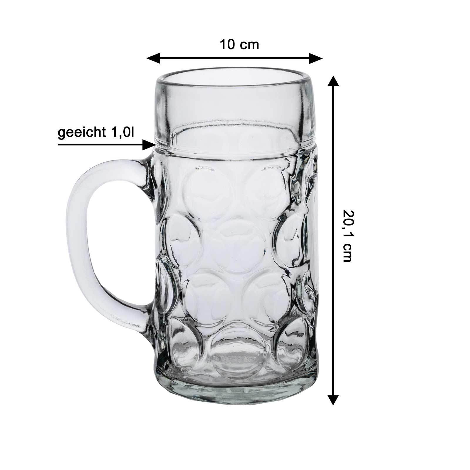 van Well Bierkrug »Maßkrug geeicht 1 l transparent«