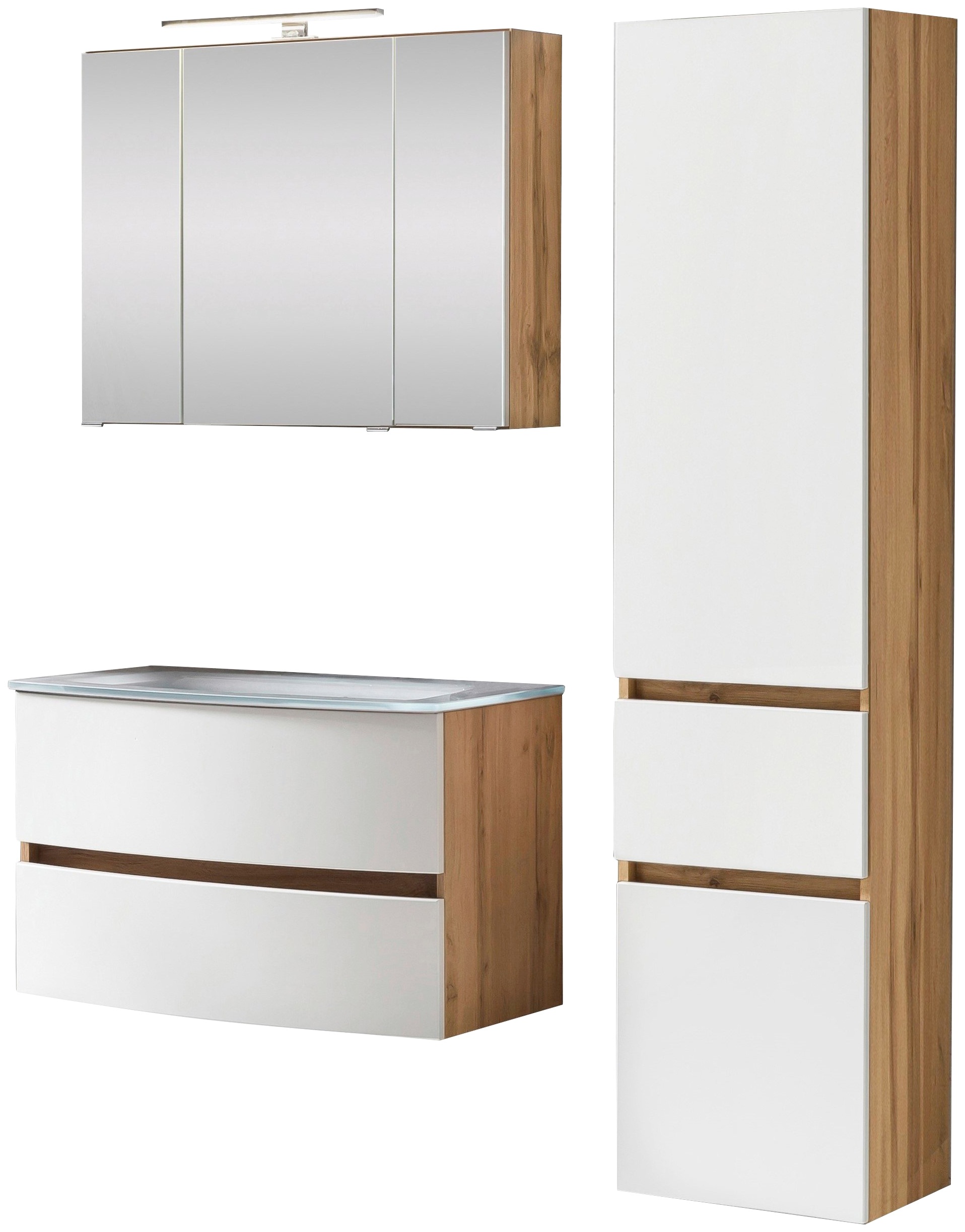 welltime Badezimmer-Set "Kaunas" Set, 3 Stk. tlg. bestehend aus Waschtisch- günstig online kaufen