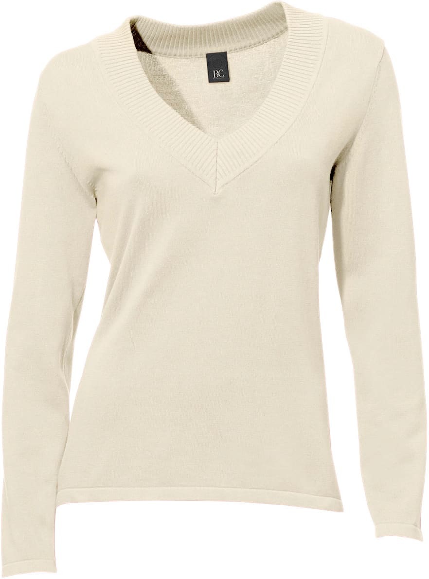 HEINE V-Pullover Sweater White 40 3