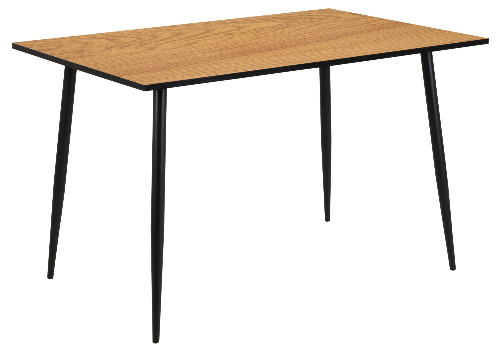 ACTONA GROUP Esszimmer-Set »Esspruppe, Speisetisch mit Wohnzimmerstühlen«, (Komplett-Set, 5 St., 1x Tisch + 4x Stuhle), Rechteckig Esstisch + 4x Stühle, Wildeiche Melamin, beige, 120x80x75cm
