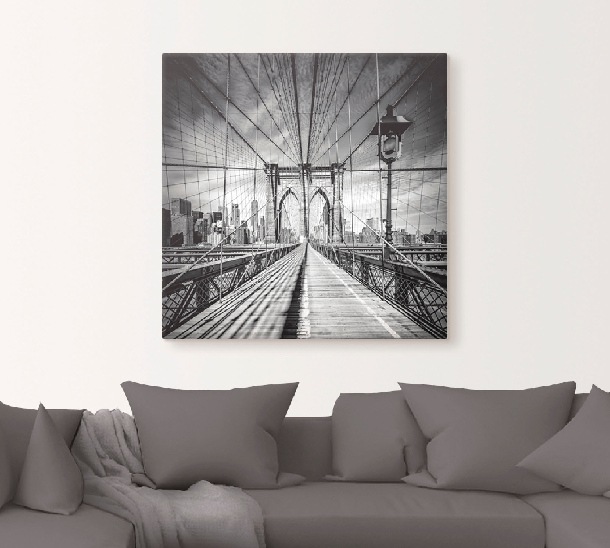 Artland Wandbild »New York City Brooklyn Bridge«, Amerika, (1 St.), als Alubild, Outdoorbild, Leinwandbild, Poster in verschied. Größen