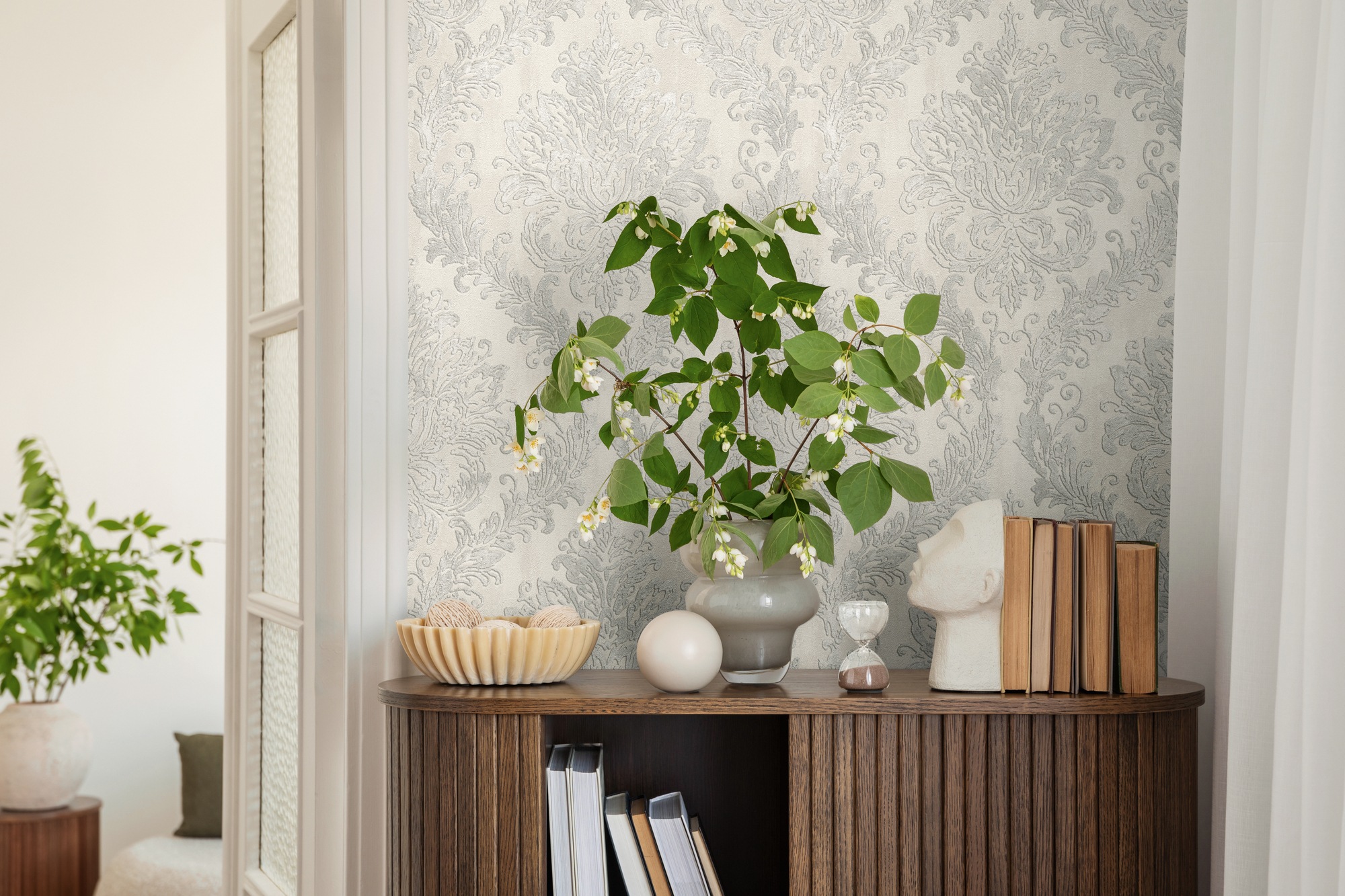 A.S. Création Vliestapete »Barock-Tapete Damast Farboptionen Ornamente« Kunst strukturiert