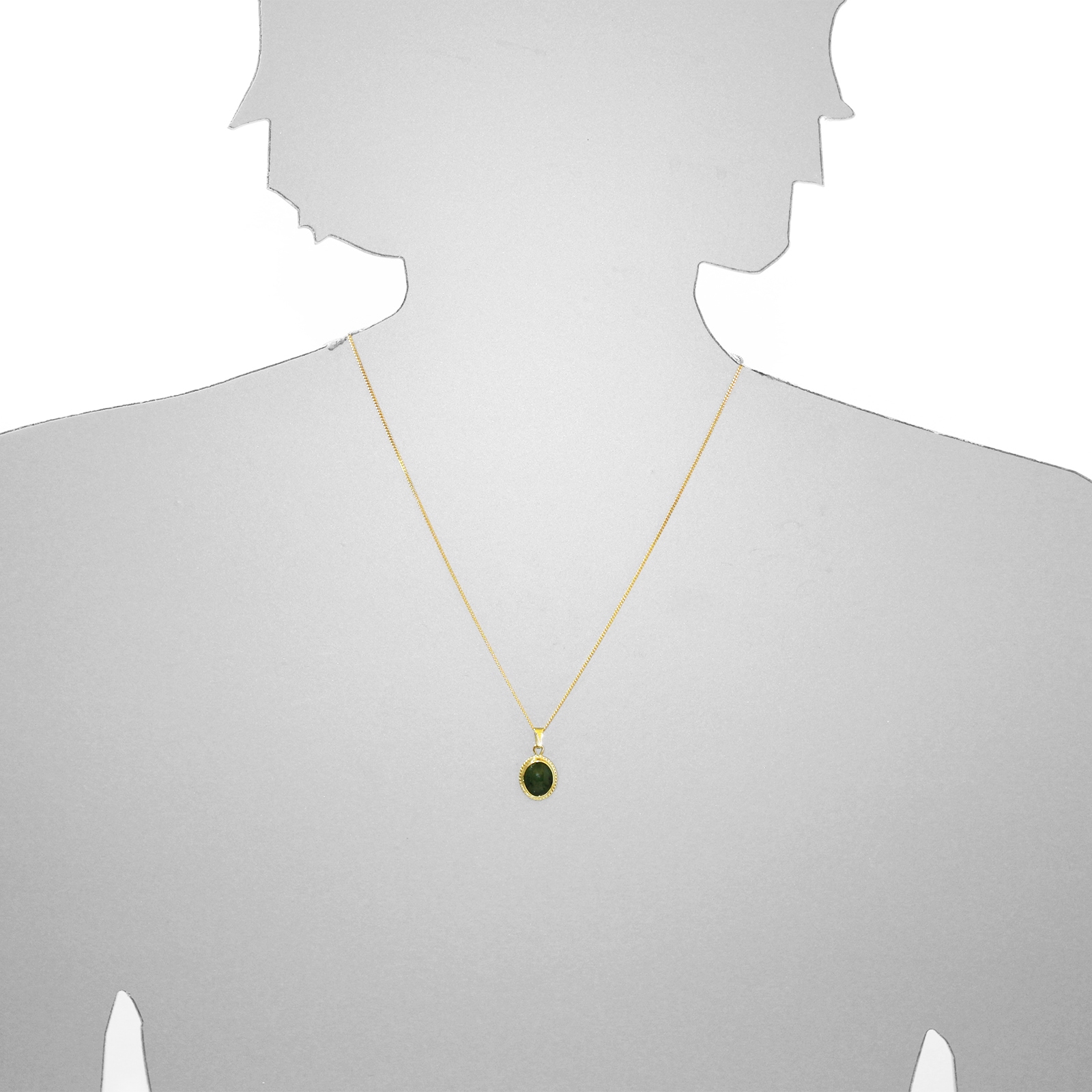 OSTSEE-SCHMUCK Kettenanhänger »- Jolin - Gold 333/000 - Jade«