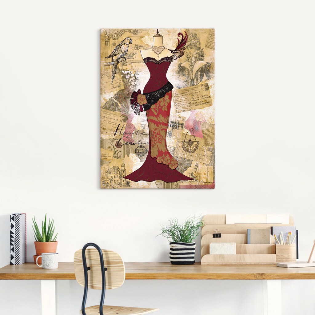 Artland Wandbild »Antikes Kleid - Collage«, Mode, (1 St.)