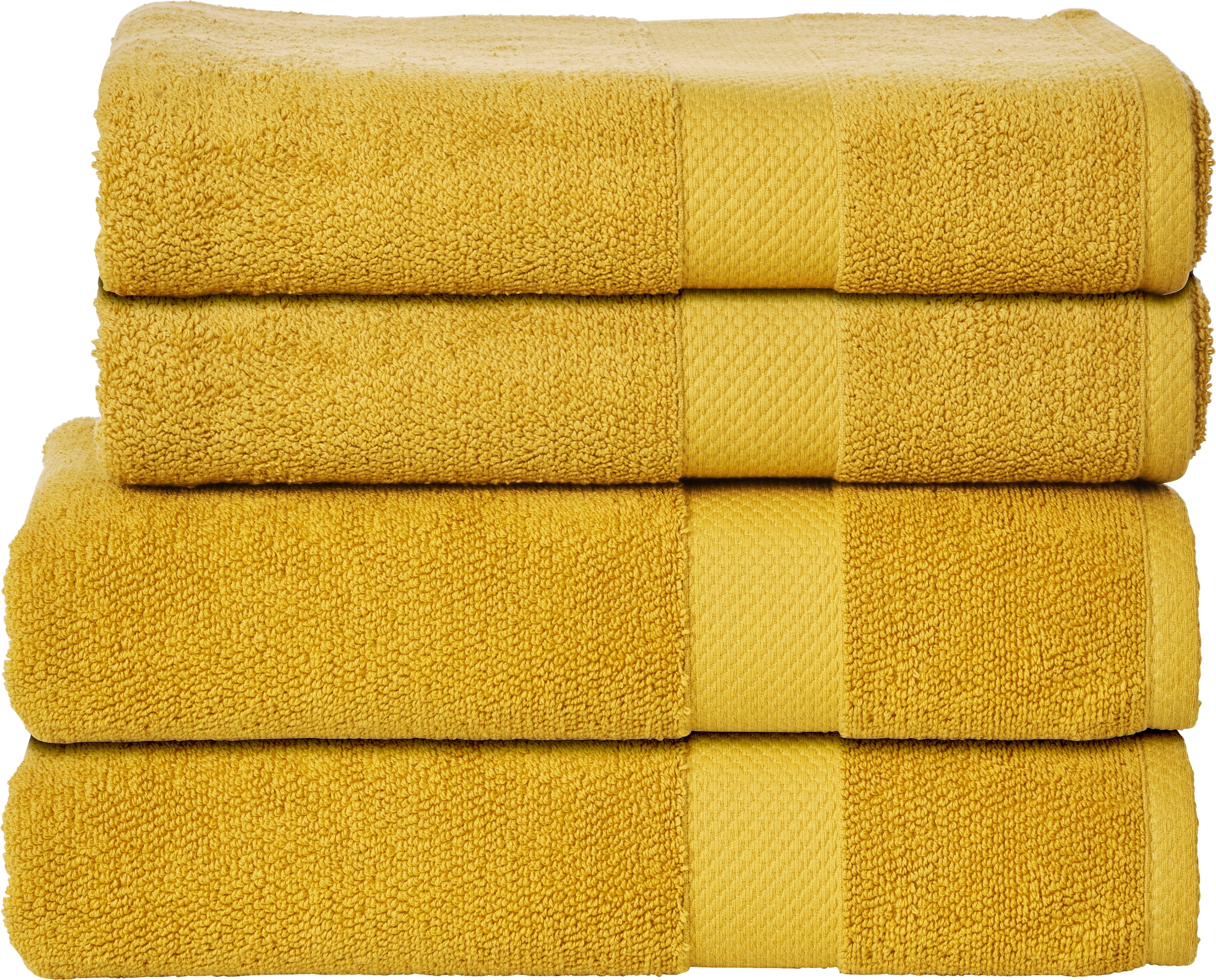 done.® Handtuch Set »Deluxe«, (Set, 4 St., 2 Gästetücher (30x50 cm)-2 Handtücher (50x100 cm), Hotelqualität aus hochwertigem Zwirnfrottier