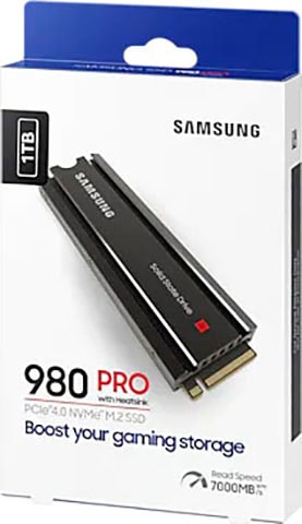 Samsung interne SSD »980 PRO Heatsink«, Anschluss M.2 PCIe 4.0, Playstation 5 kompatibel