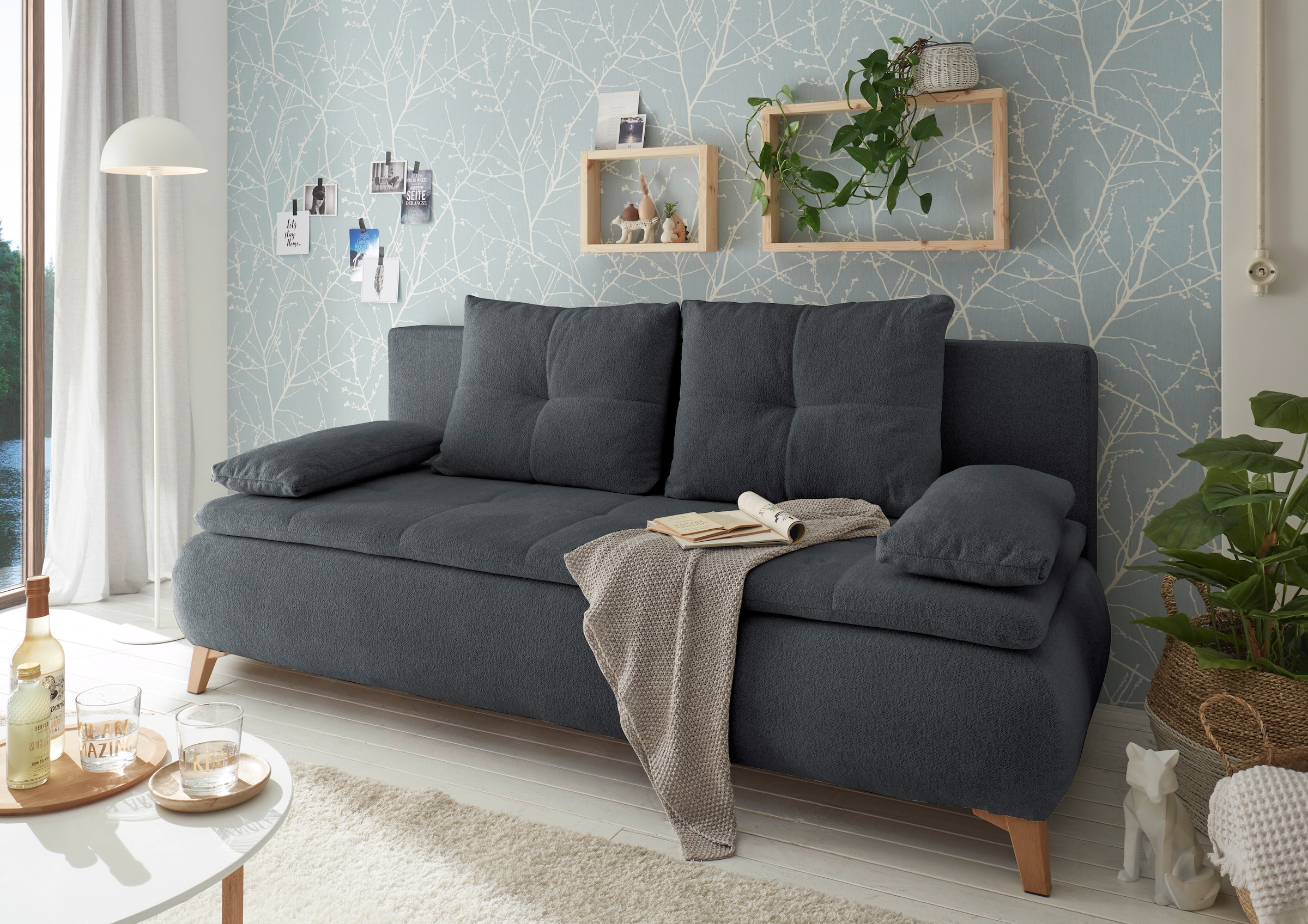 ED EXCITING DESIGN Schlafsofa »Magnus«, mit Bettfunktion und Bettkasten, sowie Rücken-... kaufen