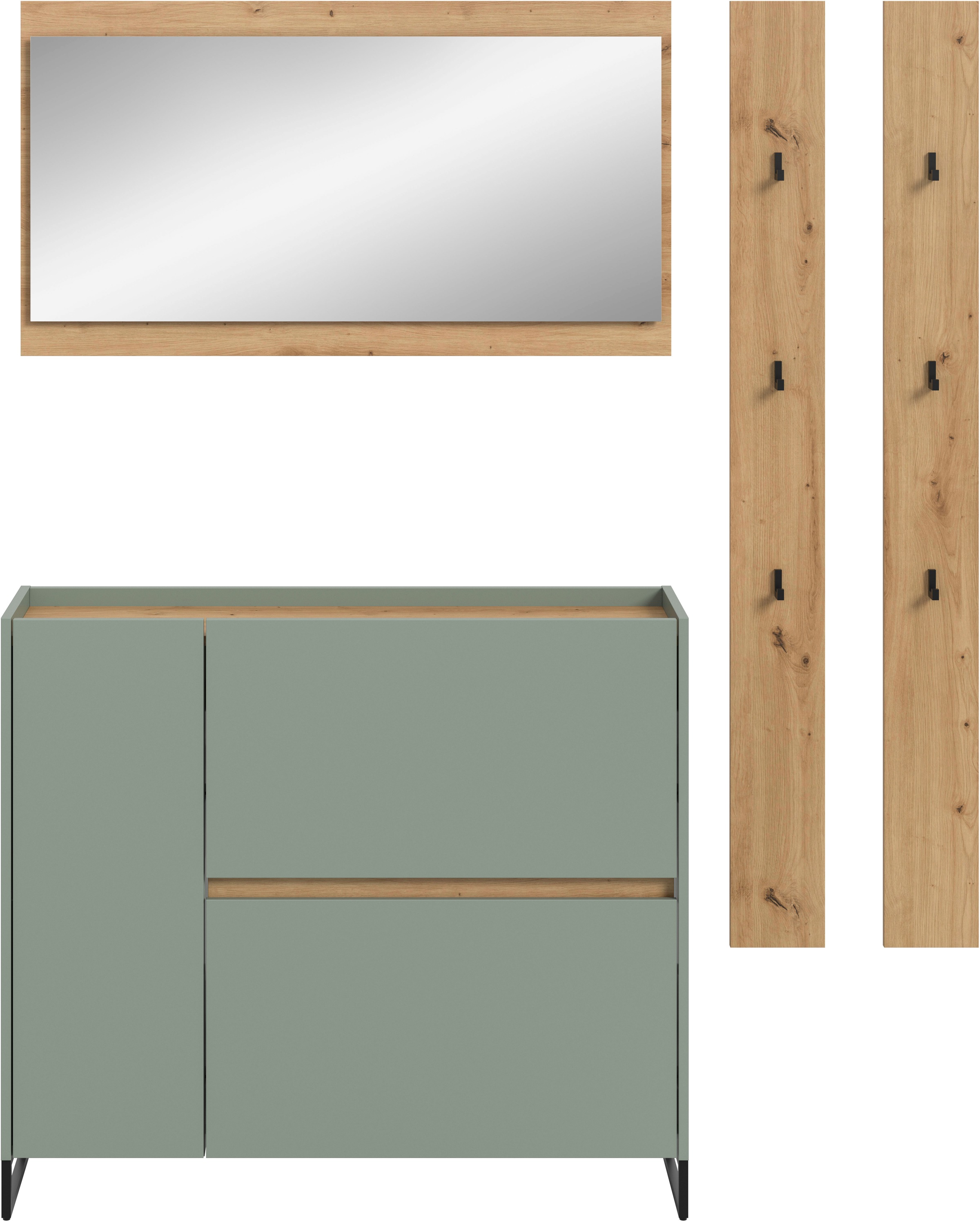 Thumbnail - Home affaire Garderoben-Set "EVRID, 4-teilig, Breite 172 cm, individuell stellbar & erweiterbar" best. aus: Kommode, Spi...