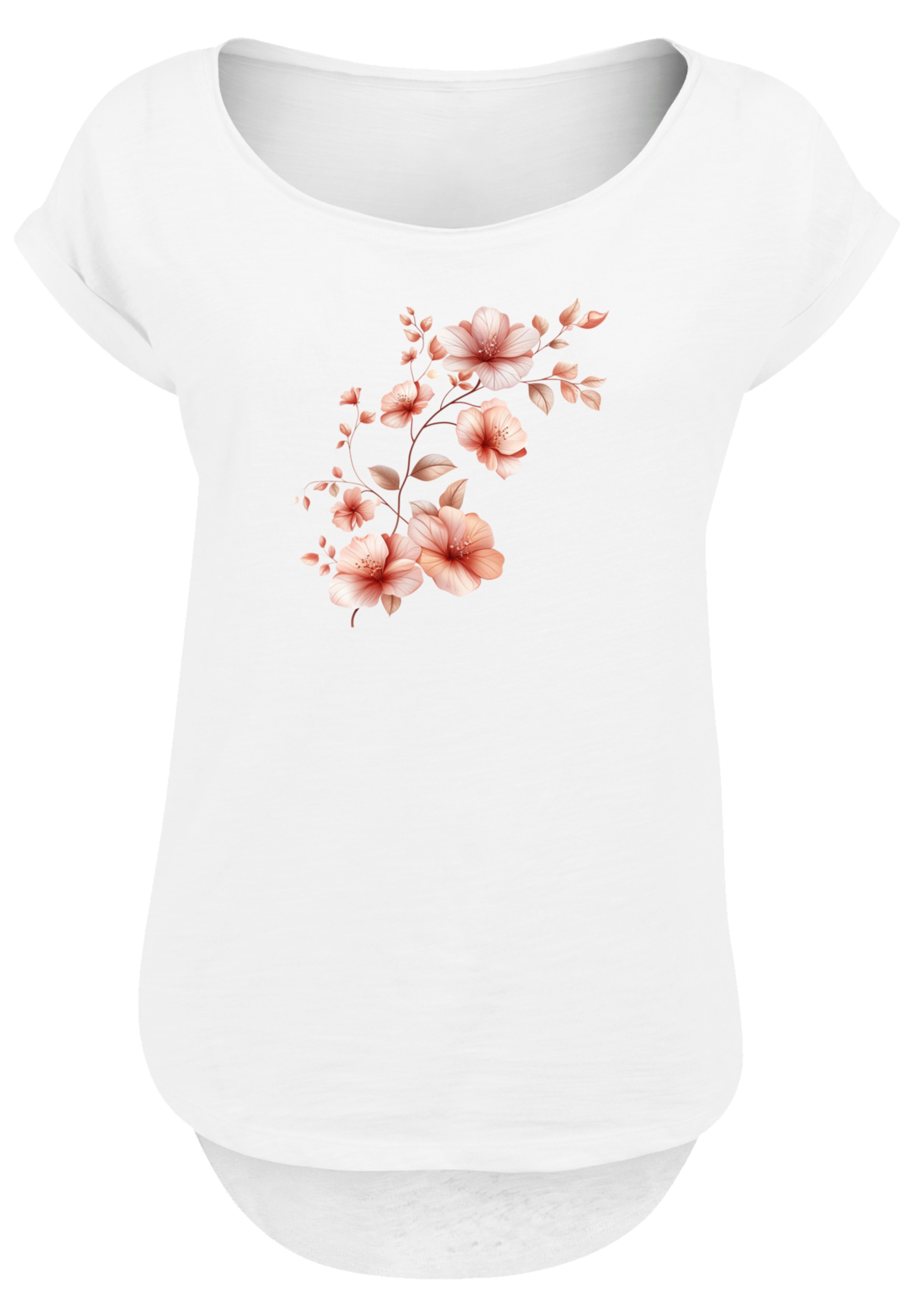 F4NT4STIC T-Shirt »Rosa Blumenzweig 3D«, Premium Qualität
