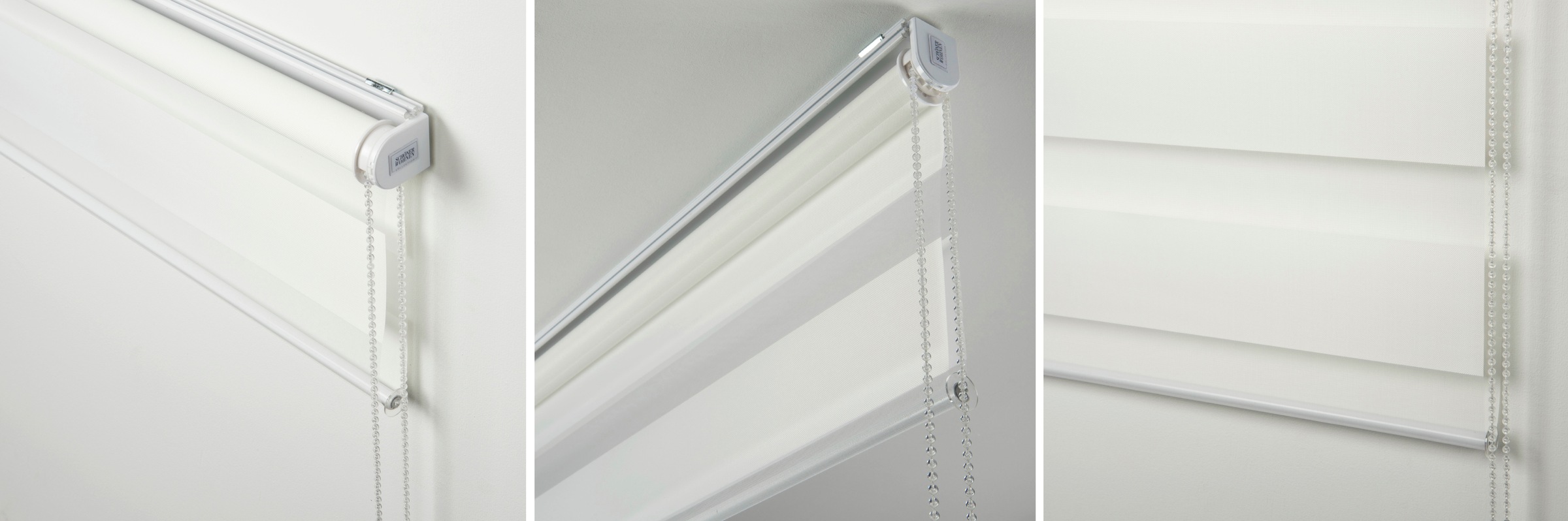 SCHÖNER WOHNEN-Kollektion Doppelrollo »Tilda«, transparent, Sichtschutz, mit Bohren/ohne Bohren, freihängend, geklemmt, silberne oder weiße Rollo-Technik