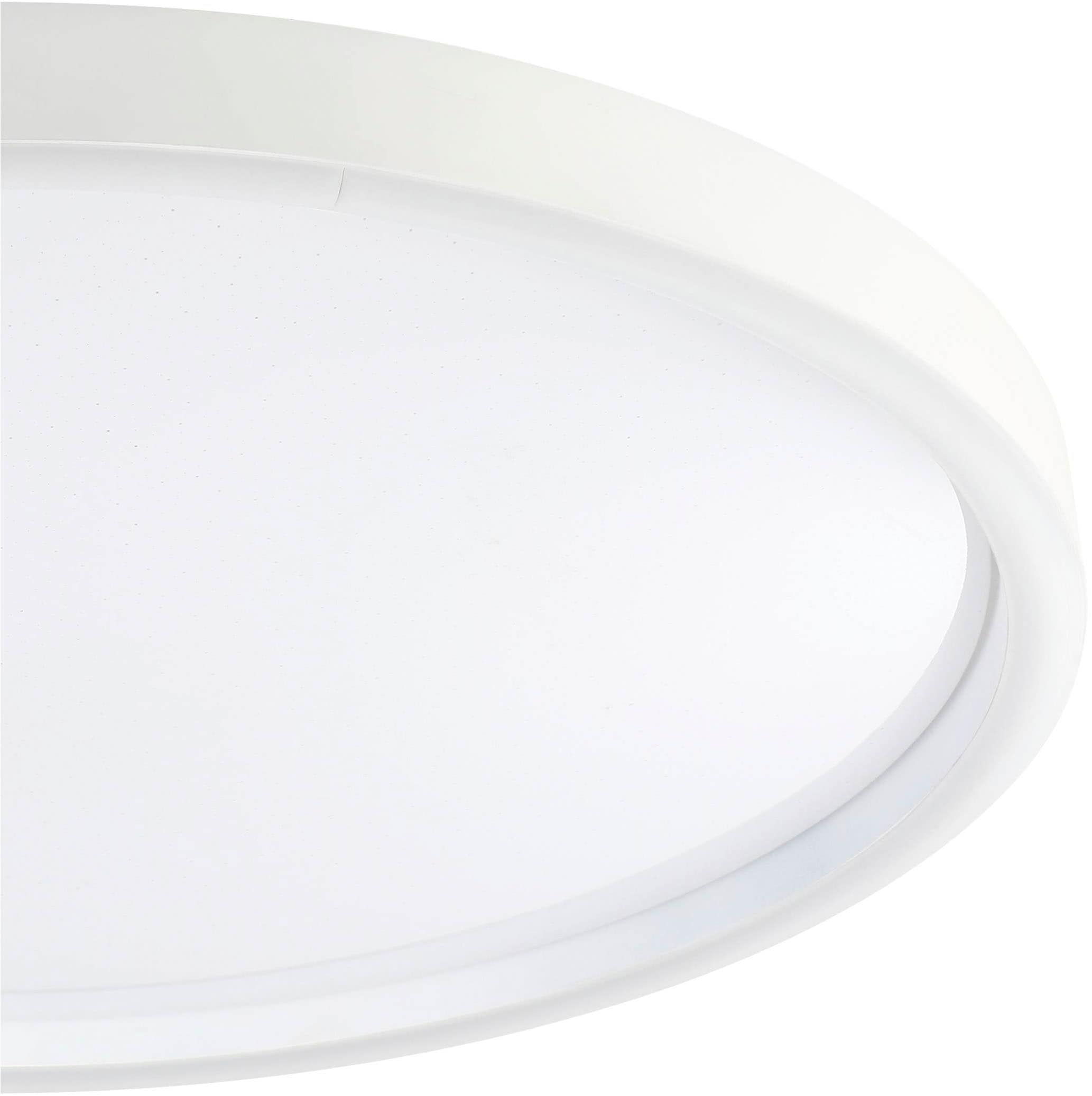 EGLO Deckenleuchte »Montemorelos-Z Deckenlampe, ZigBee 3.0, Kristall-Effekt, Bürolampe« LED-Modul 1 Stk. Kaltweiß | RGB Wand-/Deckenleuchte - H7 x Ø57 cm - weiß - 34,5W inkl.