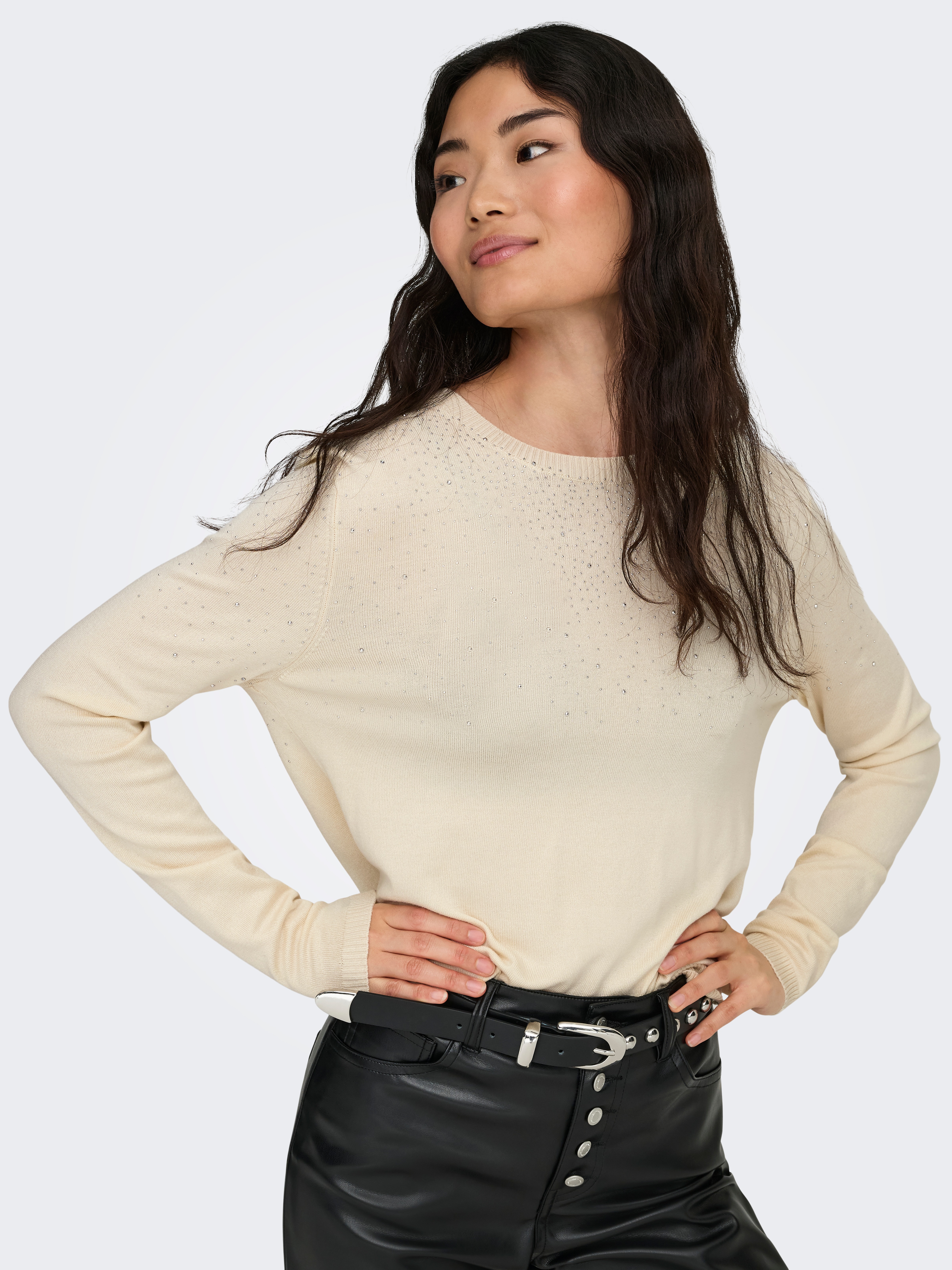 Thumbnail - ONLY Rundhalspullover "ONLANABELLA LS BLING O-NECK KNT"