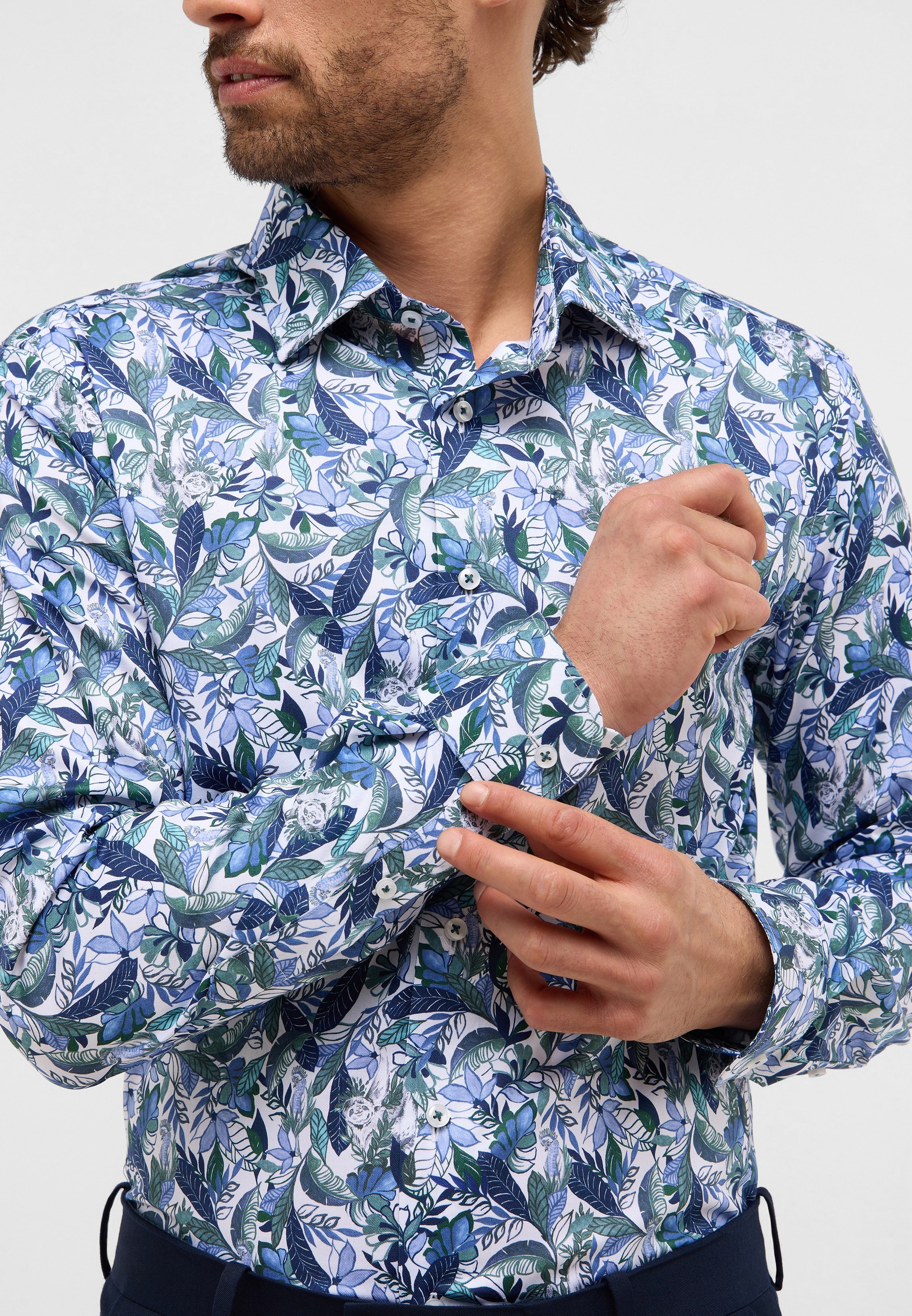 Thumbnail - Eterna Langarmhemd "SLIM FIT" NON IRON (bügelfrei)