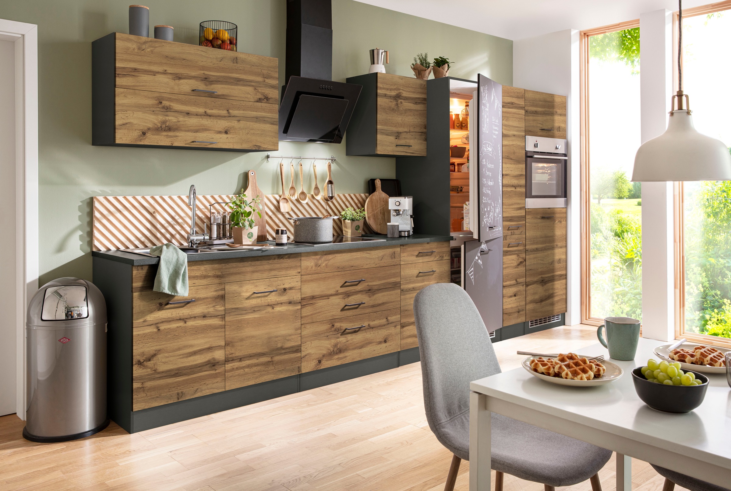 KOCHSTATION Küchenzeile »KS-Trier« ohne E-Geräte, Breite 380 cm