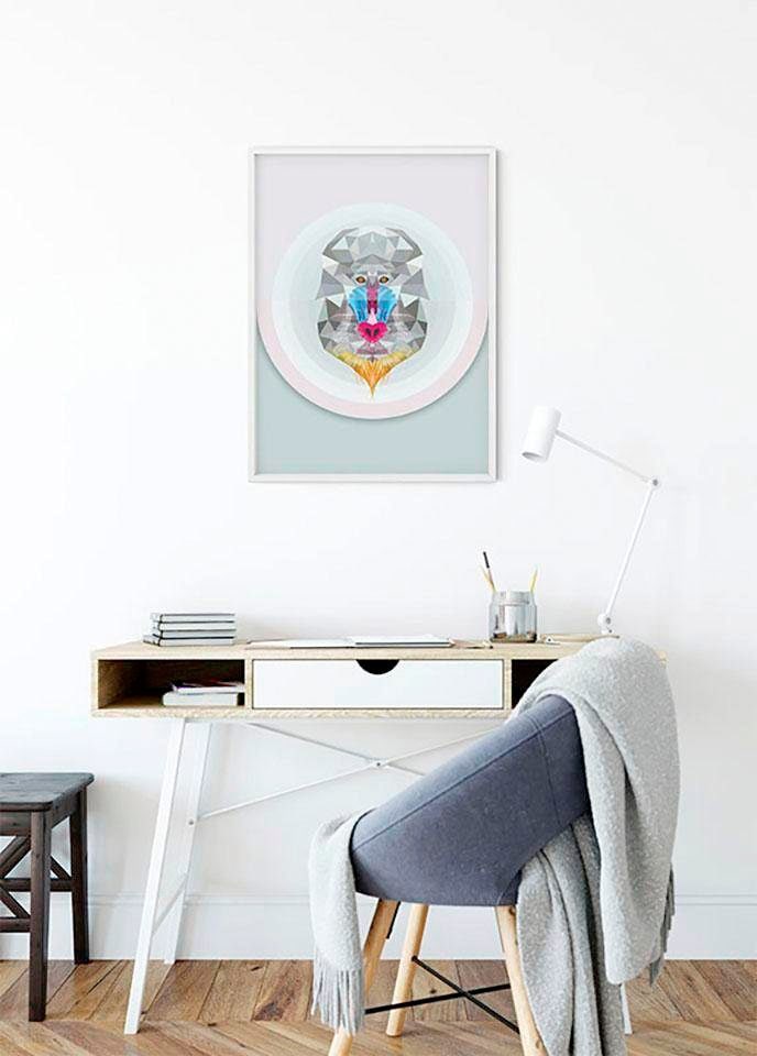 Komar Bild »Baboon«, Tiere, (1 St.), Wandbild zur Dekoration - ohne Rahmen