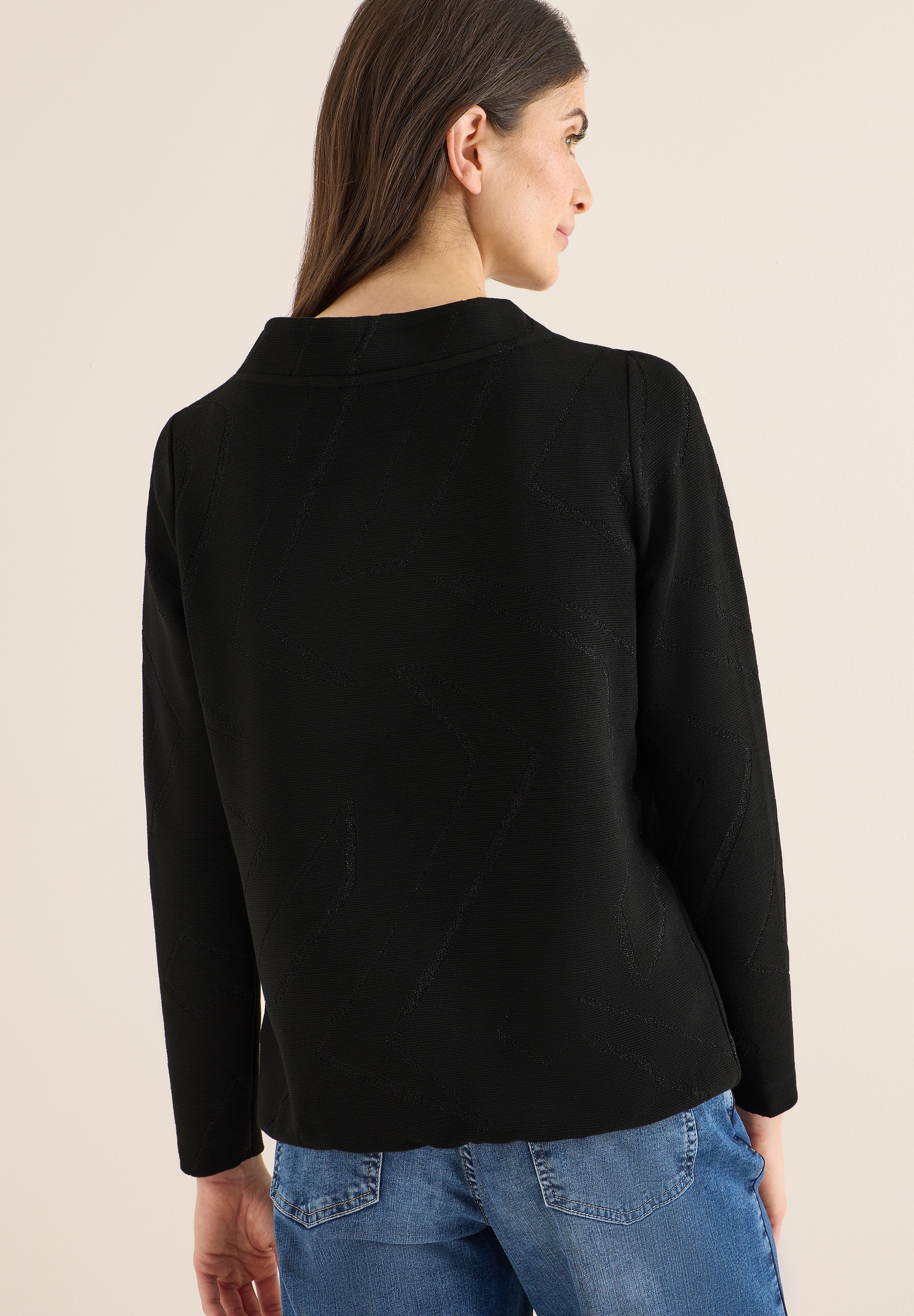 Cecil Stehkragenpullover im Glitzer-Look günstig online kaufen