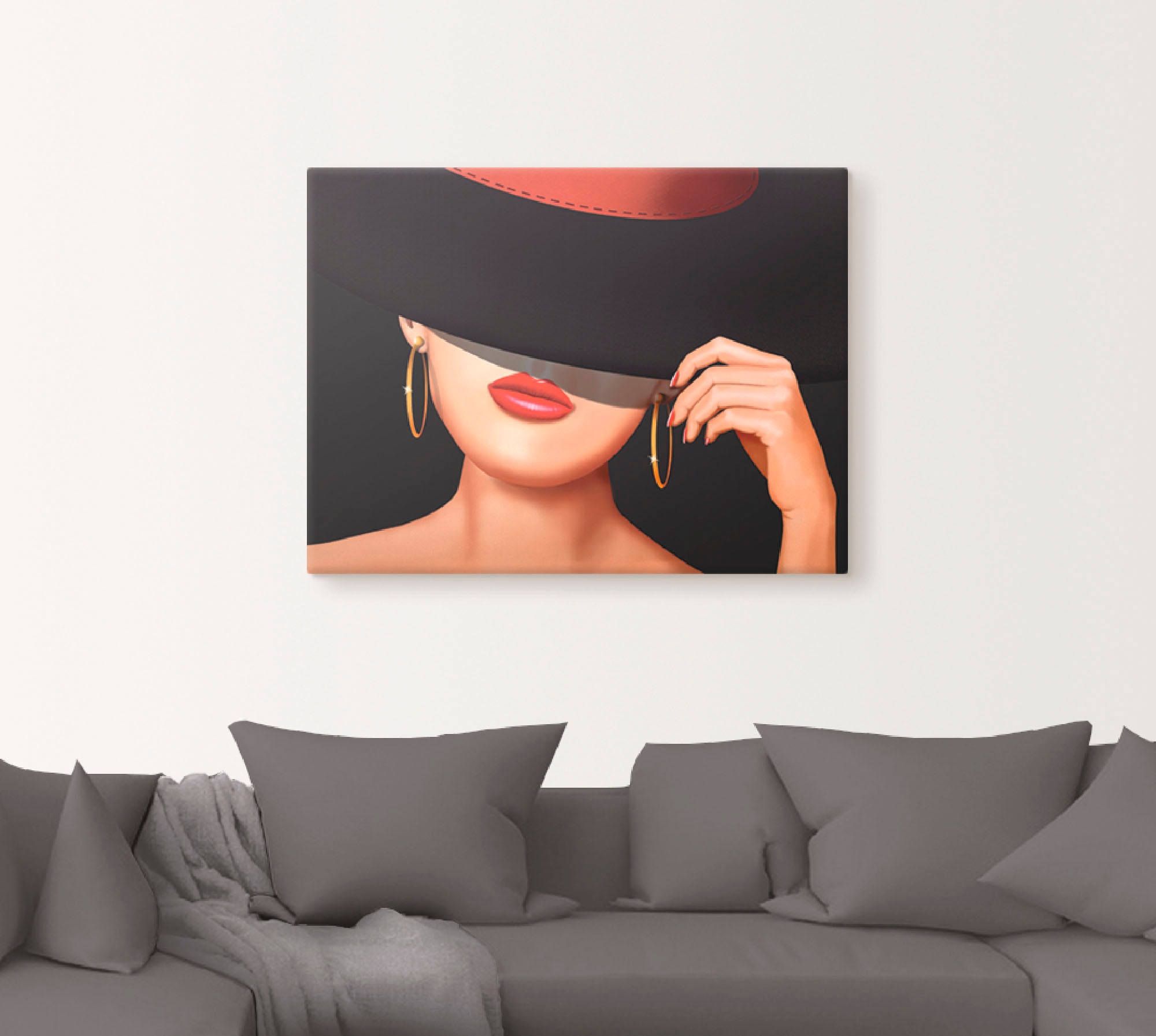 Artland Wandbild »Die Lady von der Rennbahn«, Frau, (1 St.), als Leinwandbild, Wandaufkleber in verschied. Größen