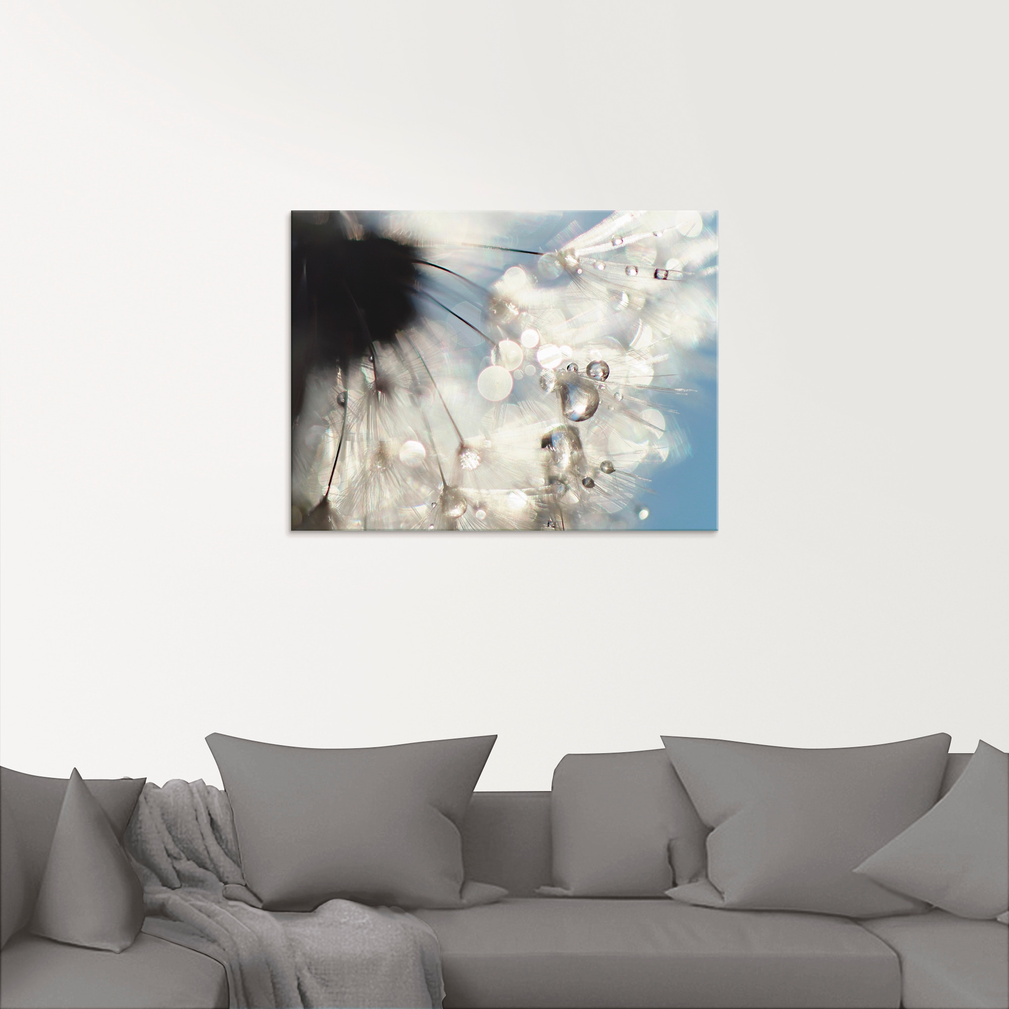 Artland Glasbild »Pusteblume Engelflügel«, Blumen, (1 St.), in verschiedenen Größen