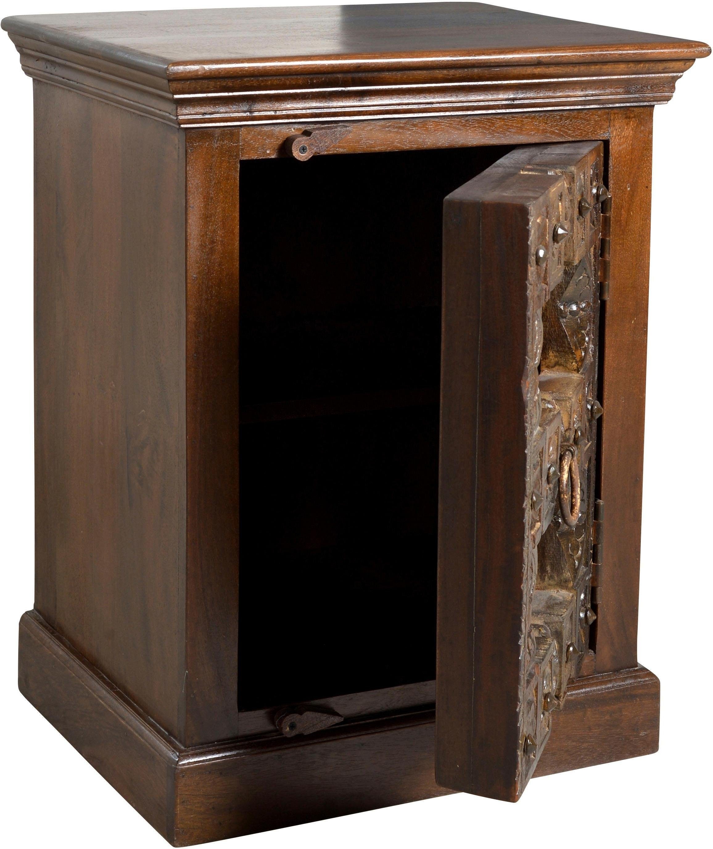 SIT Nachtkommode "Kommode ALMIRAH – Massives Holz‑Nachttischmöbel mit Metal günstig online kaufen