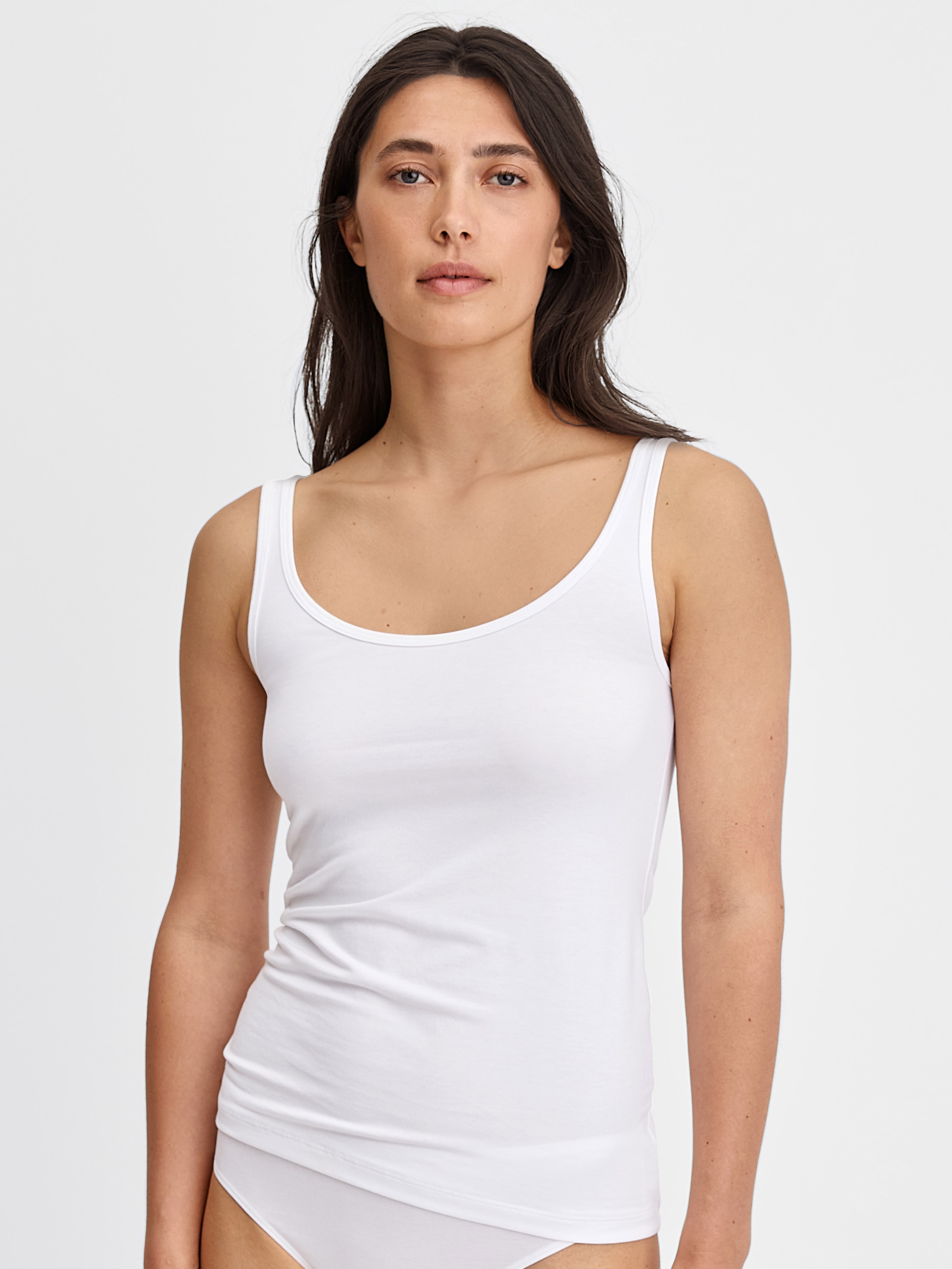 CALIDA Tanktop »Essential Cotton«, Baumwoll-Mix, Single Jersey, elastisch, Rundhalsausschnitt