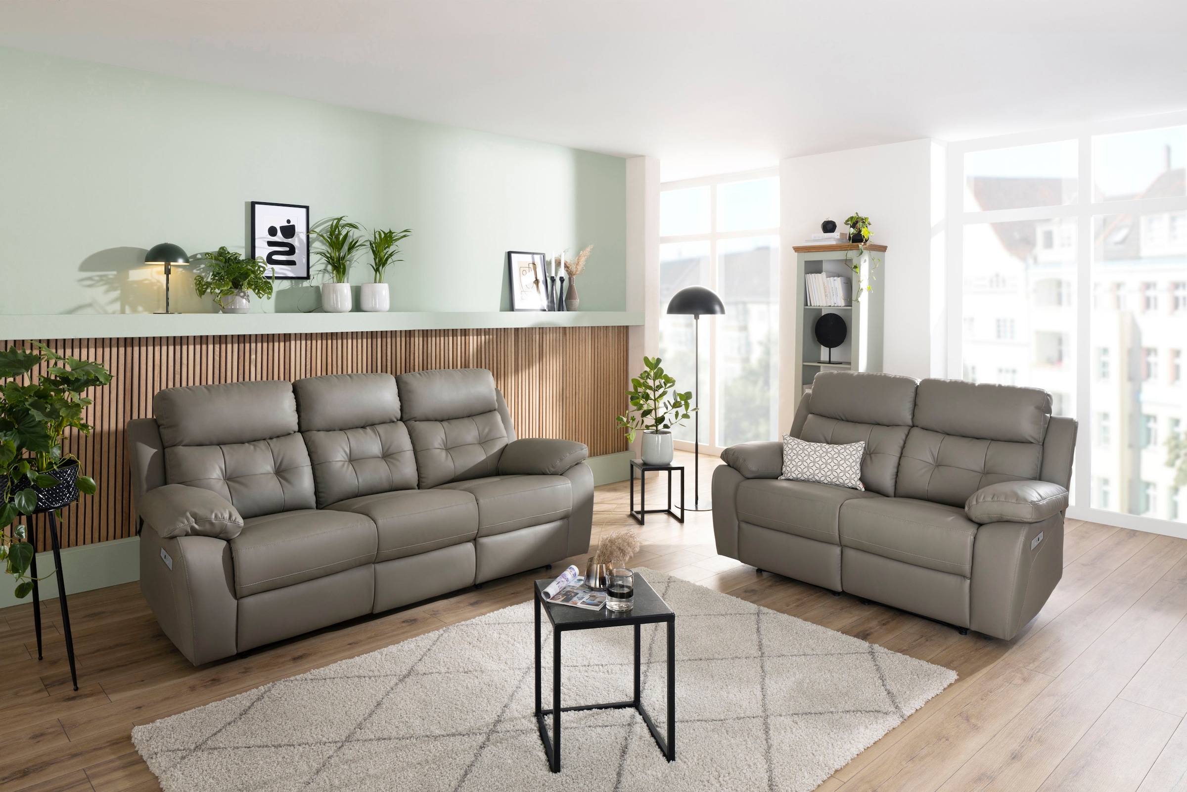 Home affaire 3-Sitzer »Lannilis«, mit manueller und elektrischer Relaxfunktion