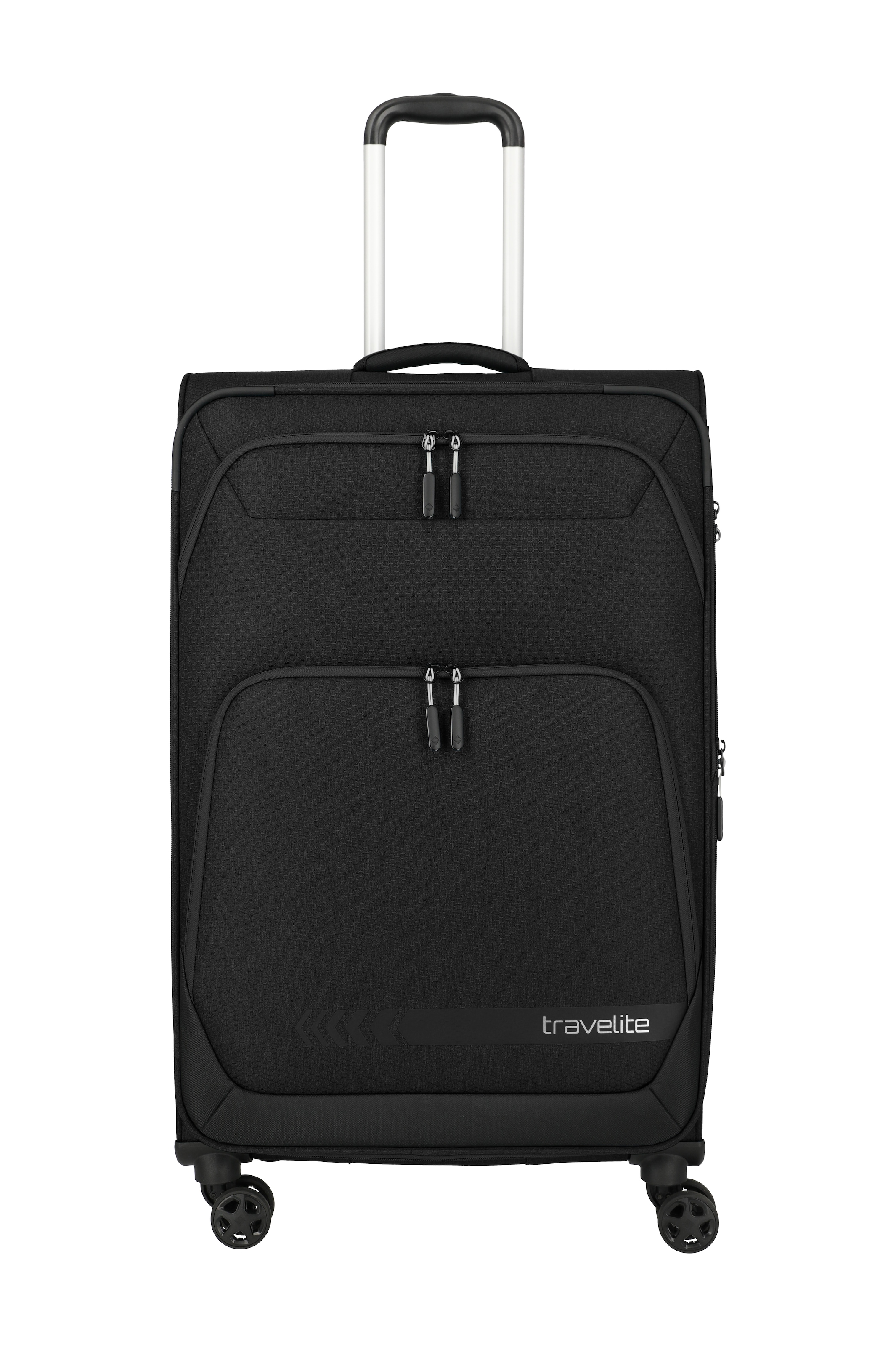 travelite Trolley "KICK OFF Reisekoffer" 110 l 4 Rollen 4 Doppelrollen, Außentaschen und Packgurte – leicht und robust