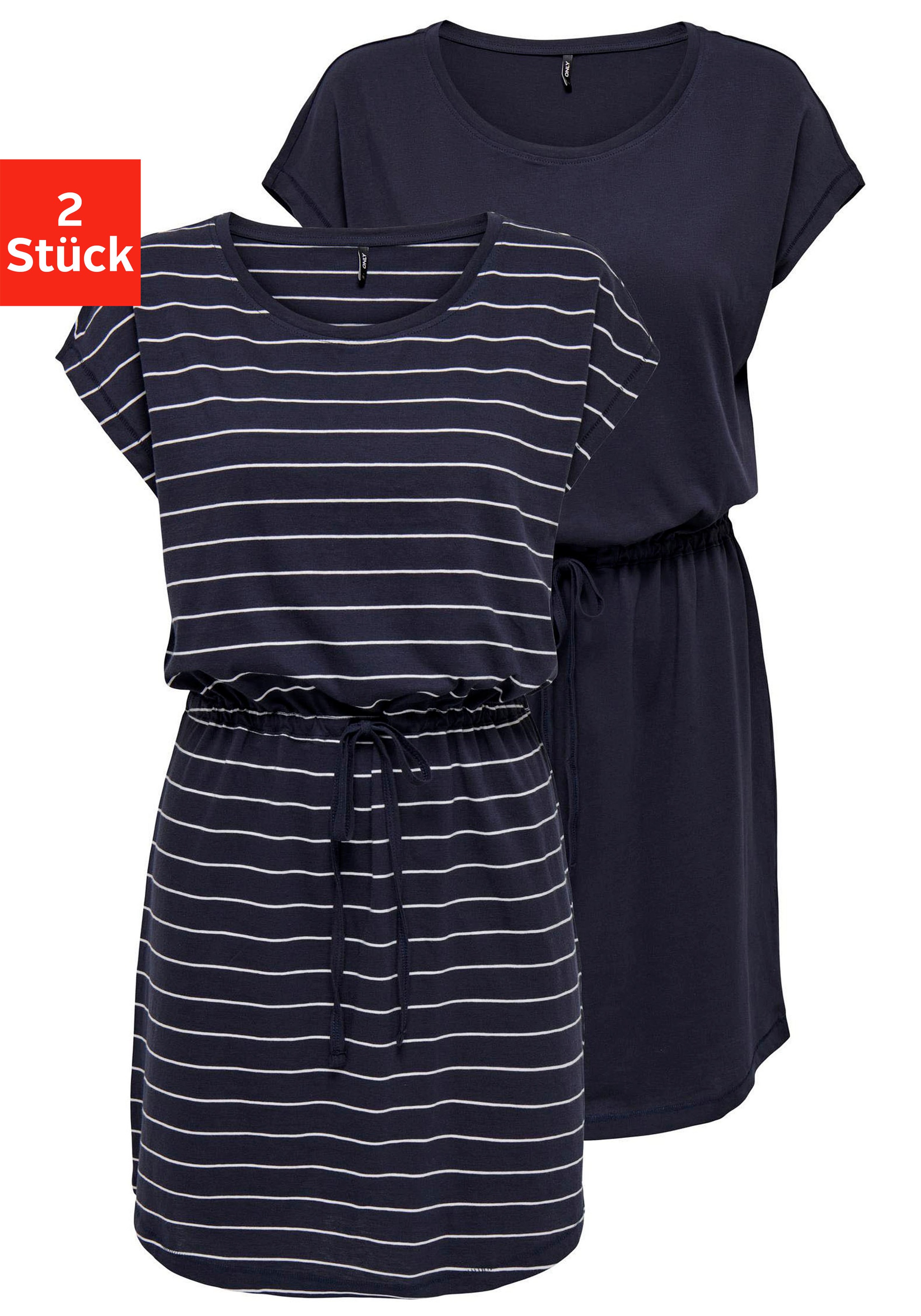 ONLY Shirtkleid "ONLMAY LIFE S/S DRESS 2 PACK CS JRS", (2er-Pack), Sommerkl günstig online kaufen