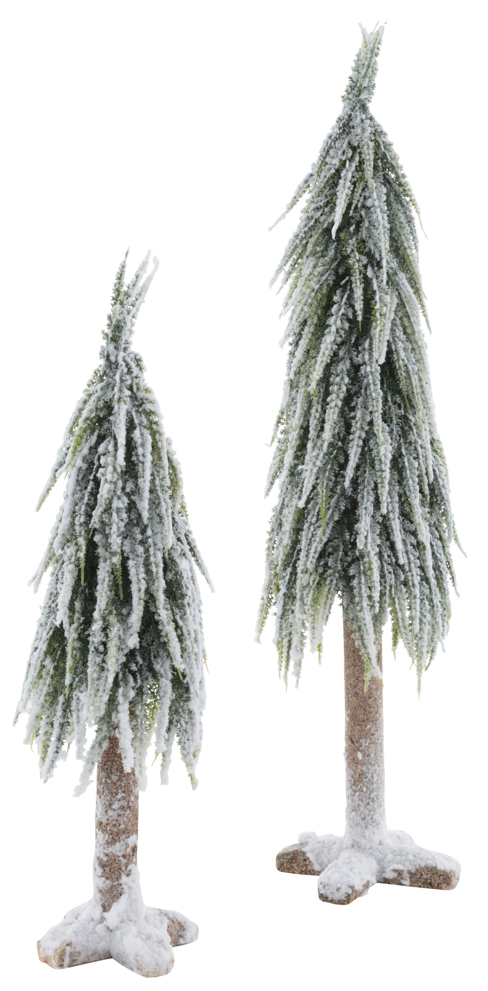 Home affaire Dekobaum »Weihnachtsdeko«, mit dekorativem Schnee, Höhe ca. 53 cm + 70 cm