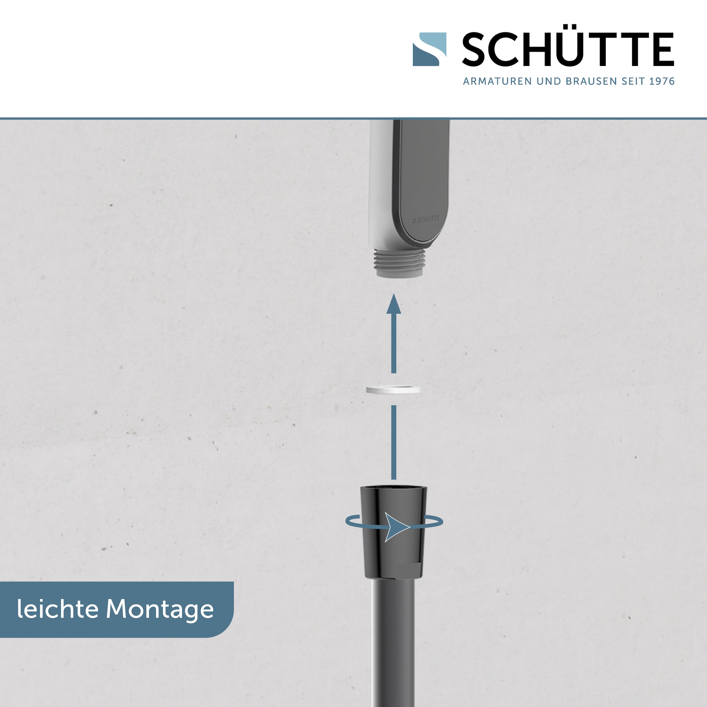 Schütte Stangenbrause-Set »KARIBIK«, (Komplett-Set), höhenverstellbar, mit Antikalk-Beschichtung, wassersparend