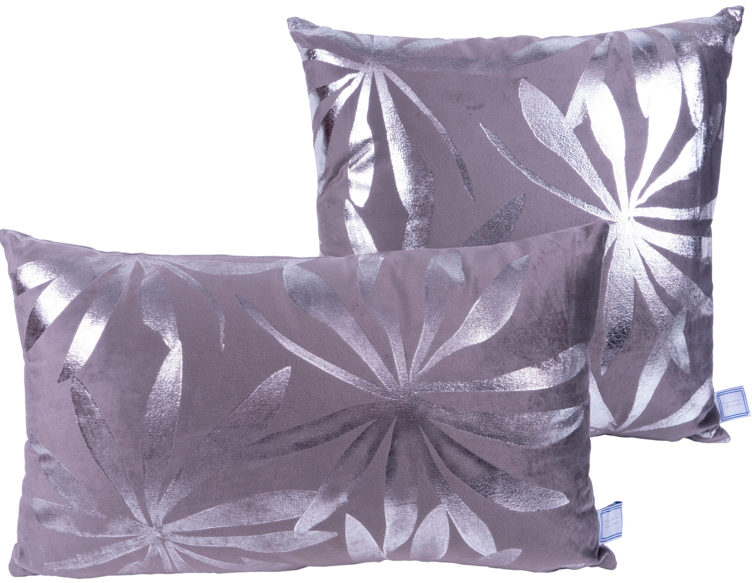 Lot de 2 Coussins Déco "Prisma IV" 30x50cm Gris