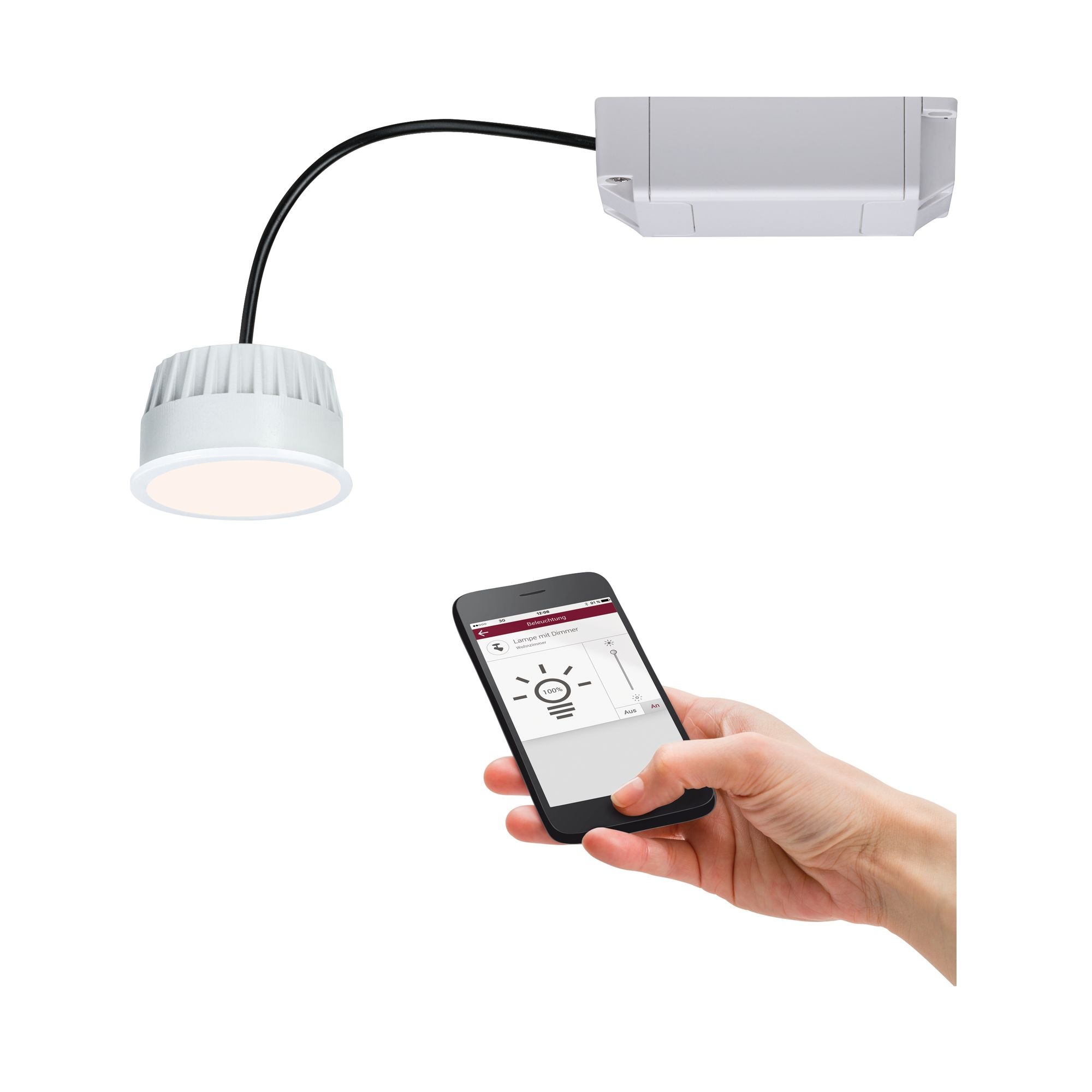 Coin ZigBee dimmbar 6W 2700K 230V 51mm LED-Leuchtmittel, Warmweiß
