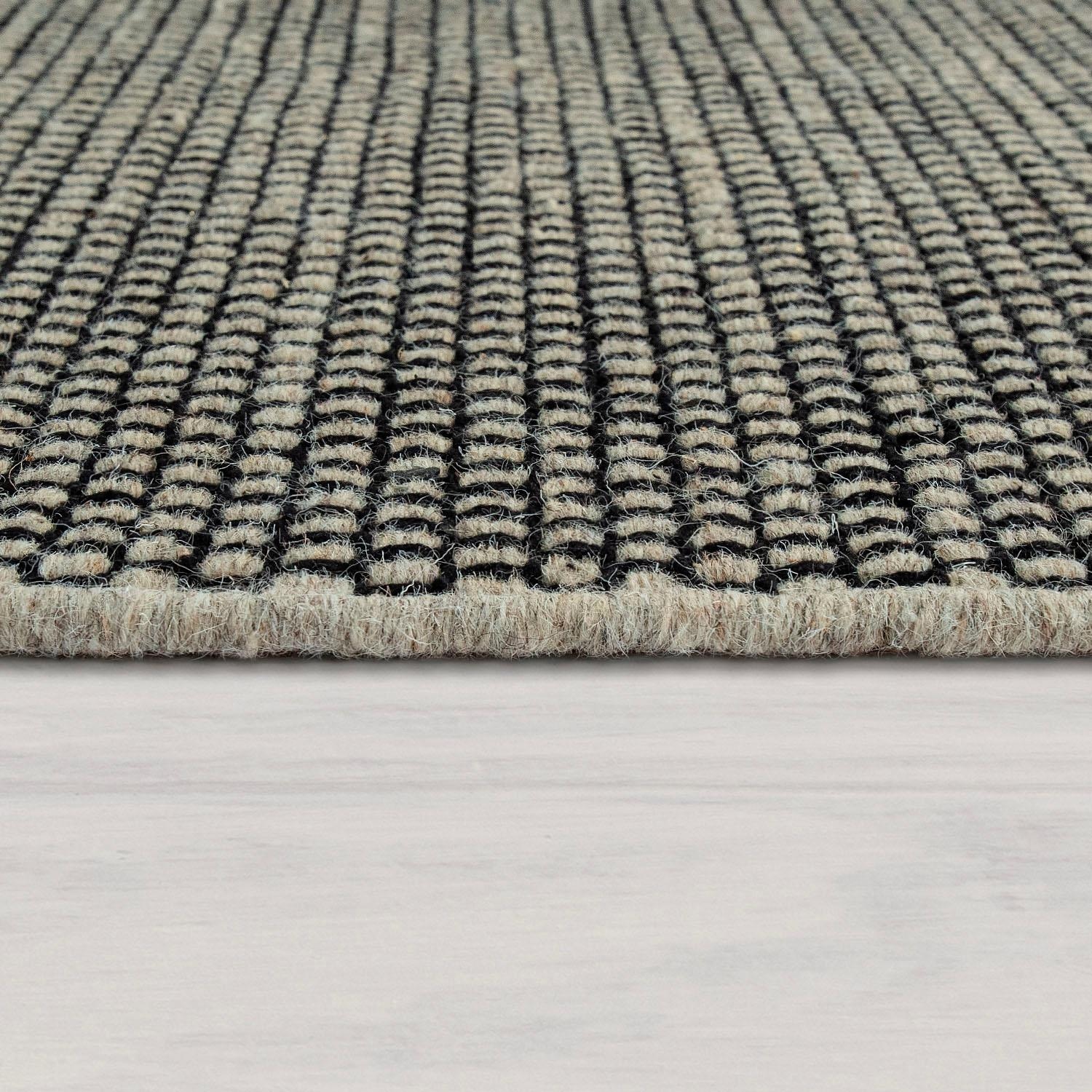 Paco Home Wollteppich »Kasko 300«, rechteckig, 12 mm Höhe, Handweb, Flachgewebe, reine Wolle, handgewebt, hochwertig verarbeitet