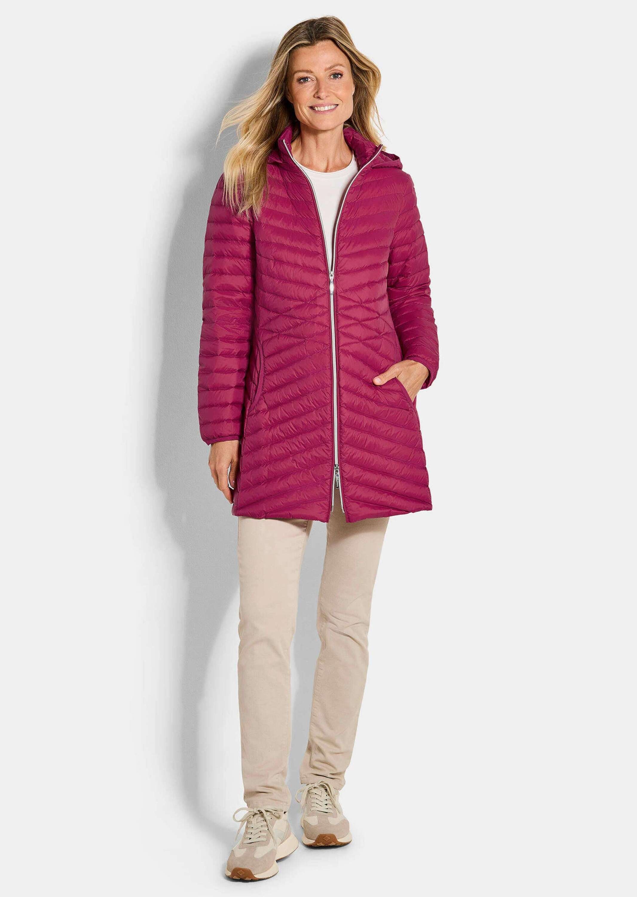 GOLDNER Winterjacke "Kurzgröße Gefütterter langer Mantel mit Kapuze" günstig online kaufen