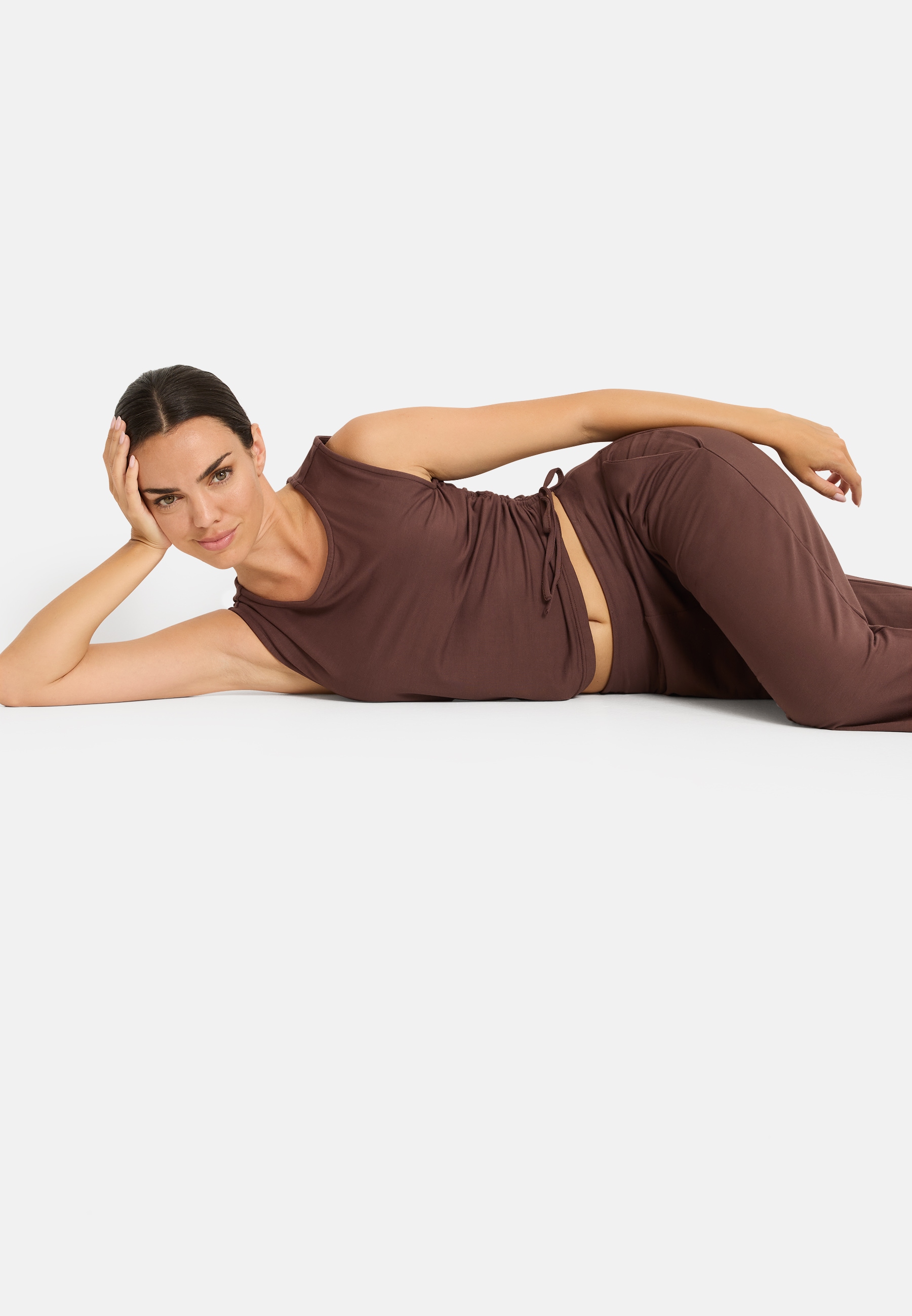 LSCN by LASCANA Rundhalsshirt seitlich zum binden