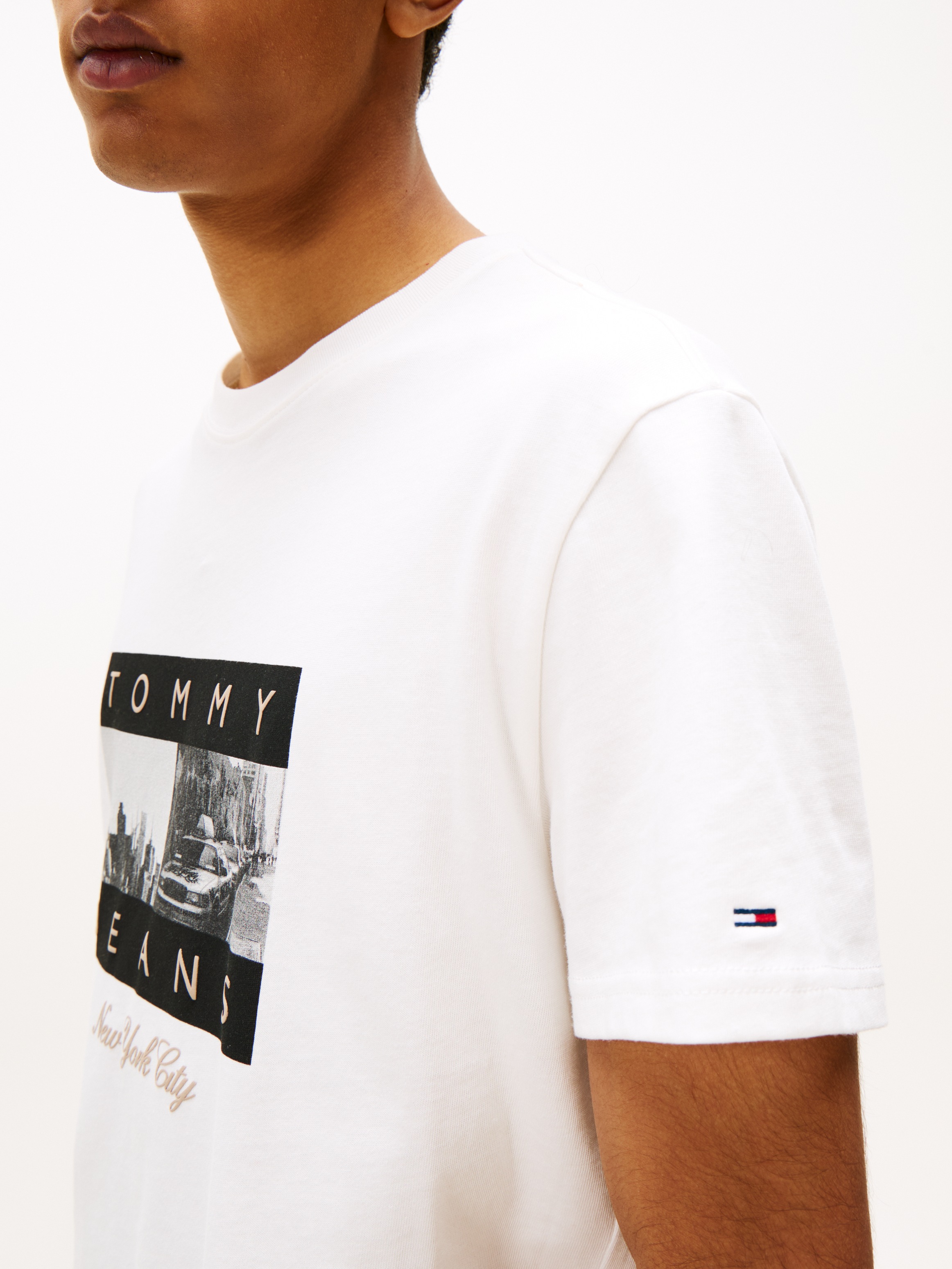 Tommy Jeans T-Shirt "TJM PHOTO FLAG" Jersey, mit Fotoprint, regular fit, Ru günstig online kaufen