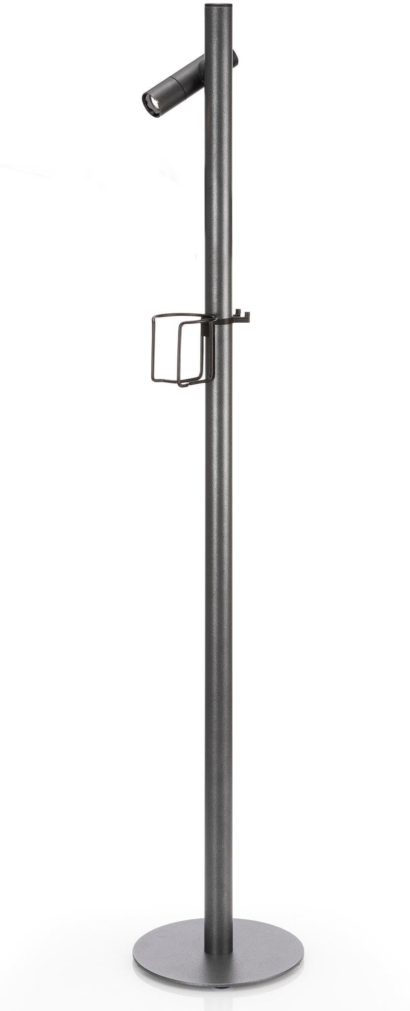 Gartenleuchte EVOTEC, H:138cm Ø:24cm, schwarz, Leuchten, "PAUL", ideal zum Grillen, Multiring mit Flaschenhalter + 3 Haken