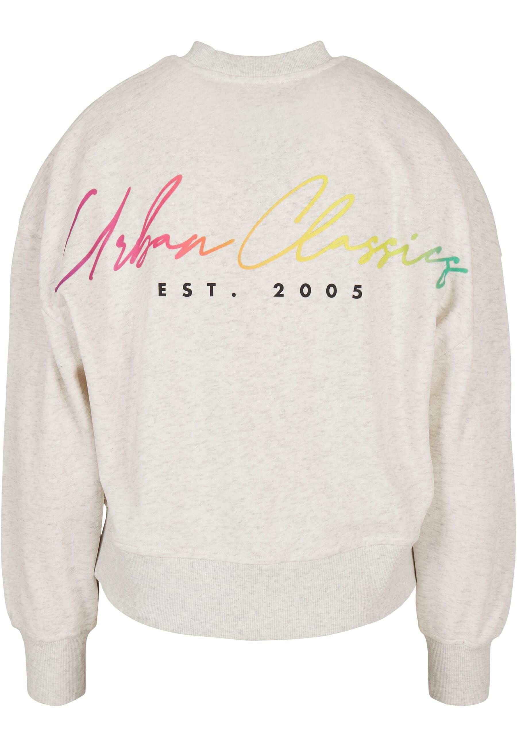 URBAN CLASSICS Sweater »Urban Classics Damen Ladies Oversized Rainbow Crewneck«