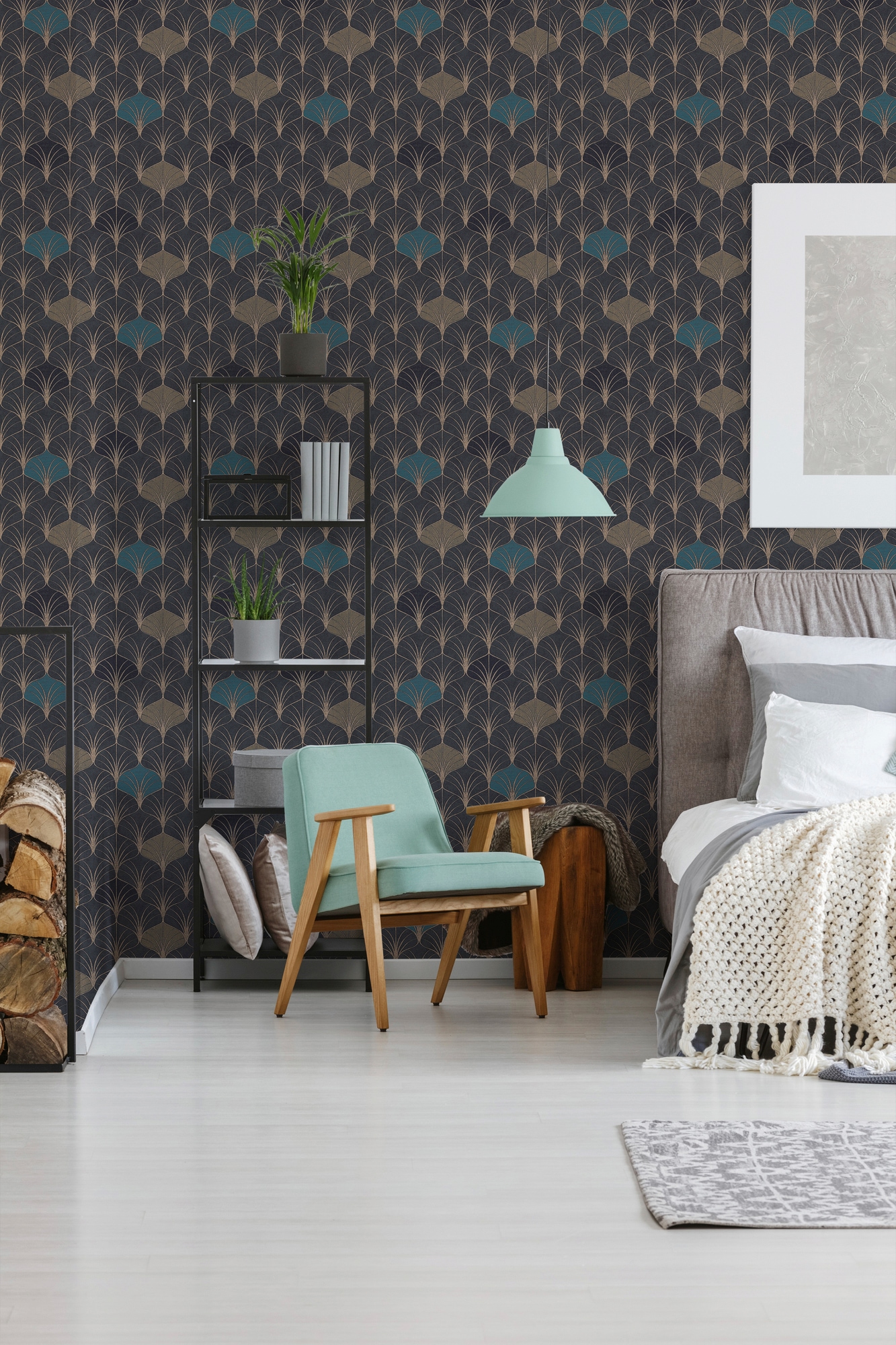 A.S. Création Vliestapete »Pop Style« gemustert | ornamental glatt Geometrische Tapete Retro Tapeten Wohnzimmer Schlafzimmer Küche Design