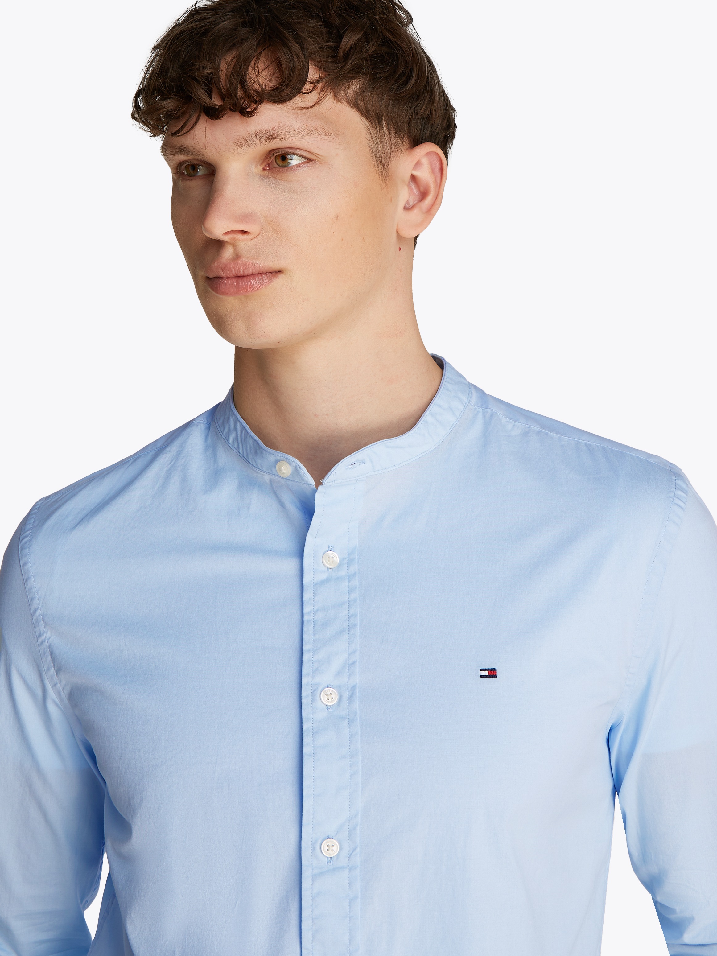 Tommy Hilfiger Langarmhemd "FLEX POPLIN SOLID MAO RF SHIRT" günstig online kaufen