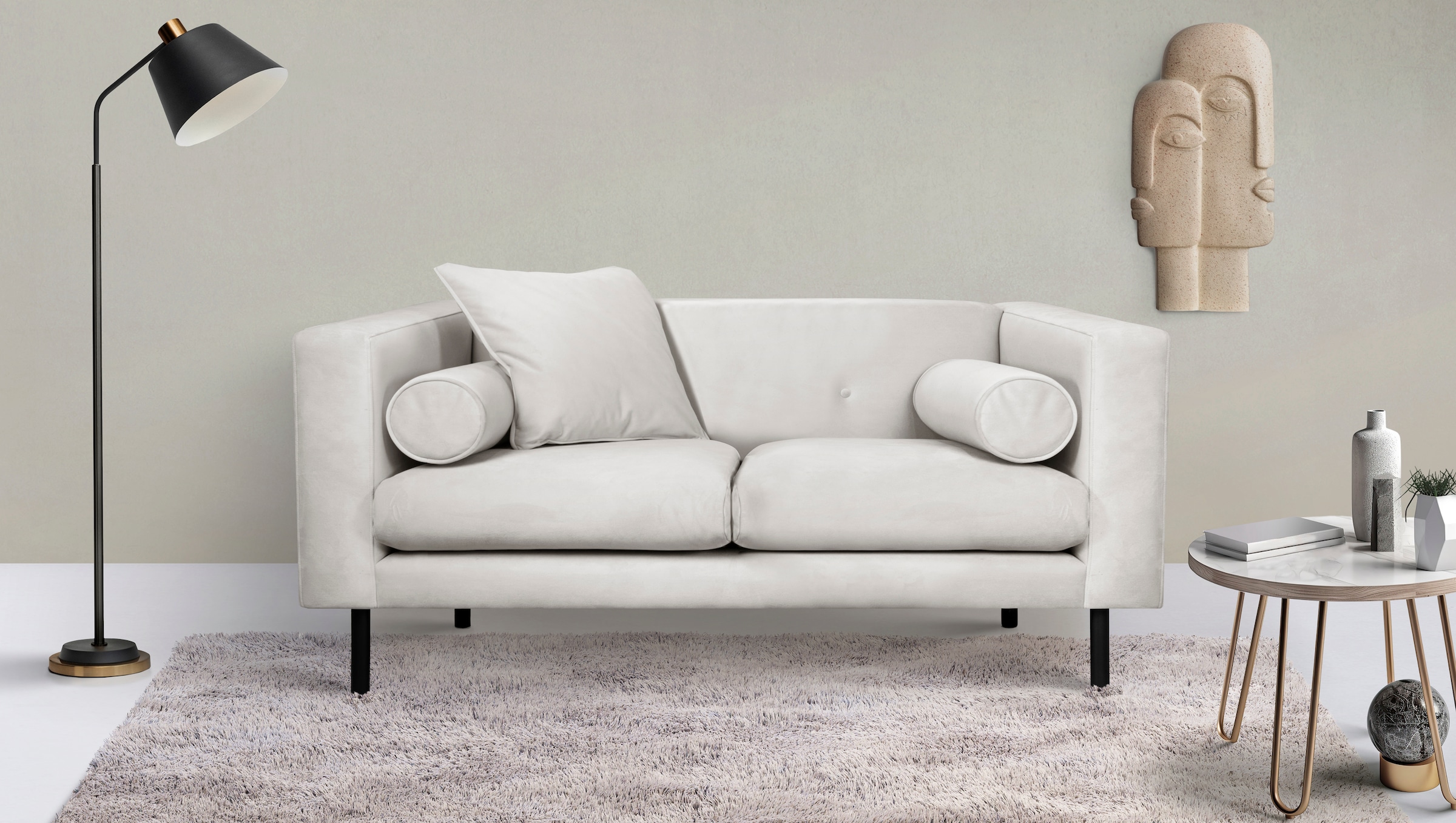 Home affaire 2-Sitzer "Lillibeth Designsofa mit Wellenunterfederung, Maße B günstig online kaufen
