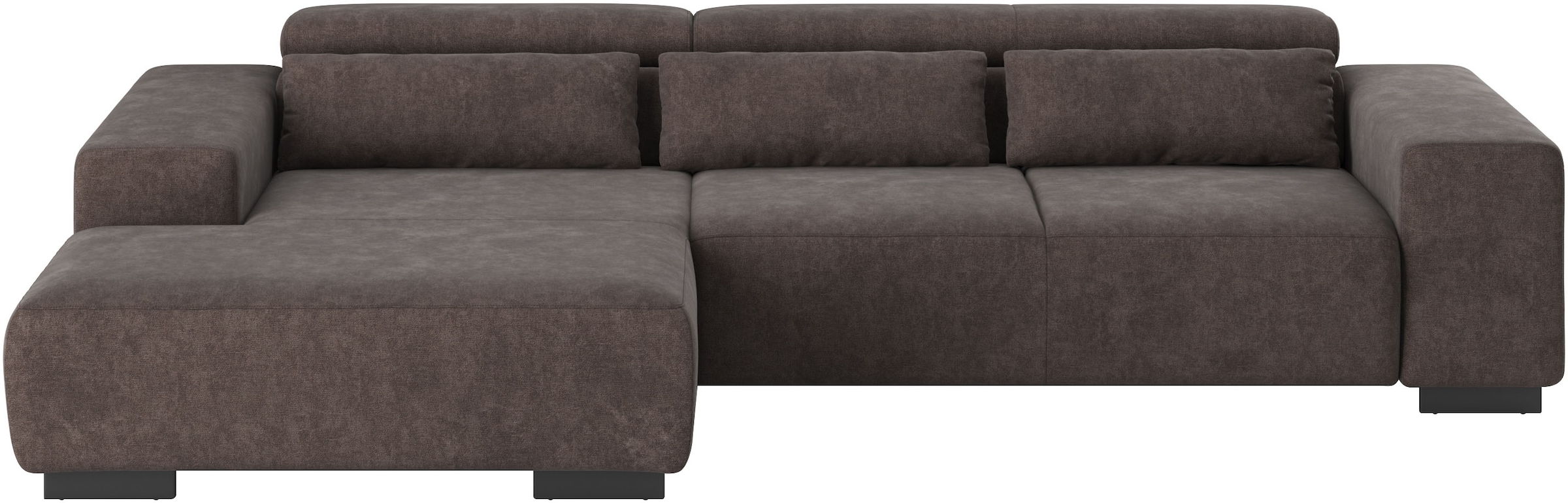 COTTA Ecksofa »Side L-Form, mit Kopfteilverstellung & 3 Nierenkissen«, optional motorische Sitztiefenverstellung