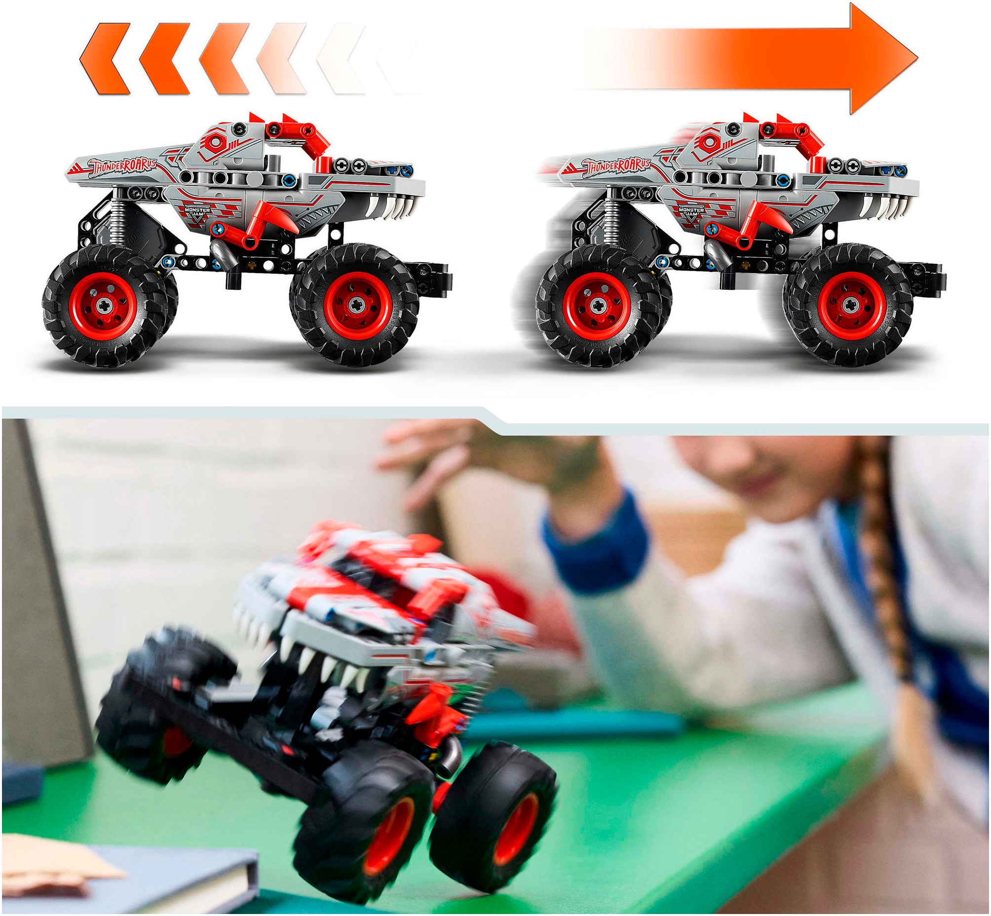 LEGO® Konstruktionsspielsteine »Monster Jam™ ThunderROARus™ (42200), LEGO Technic«, (232 St.), Made in Europe