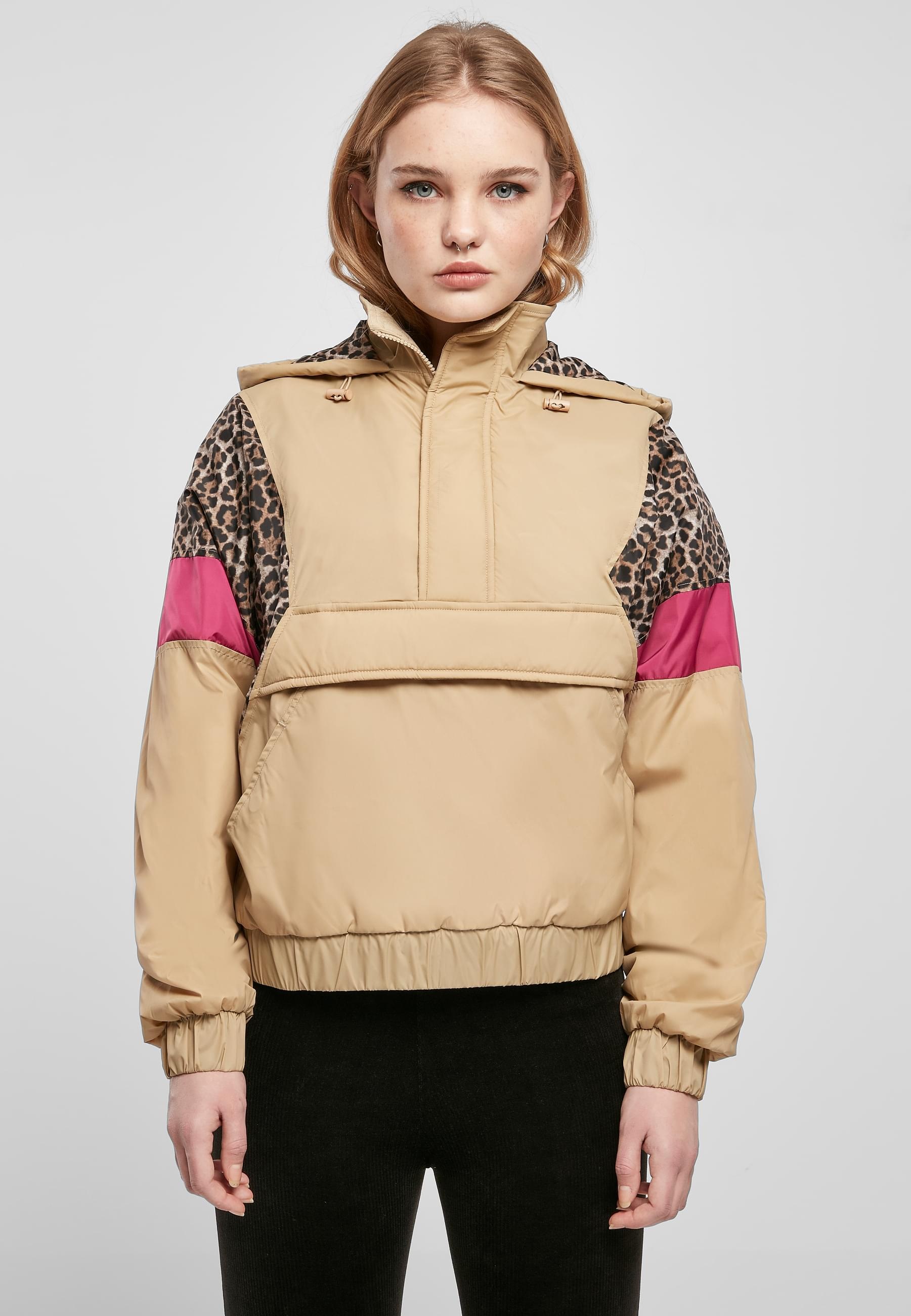 URBAN CLASSICS Allwetterjacke »Urban Classics Damen Ladies AOP Mixed Pull Over Jacket«, (1 St.), mit Kapuze
