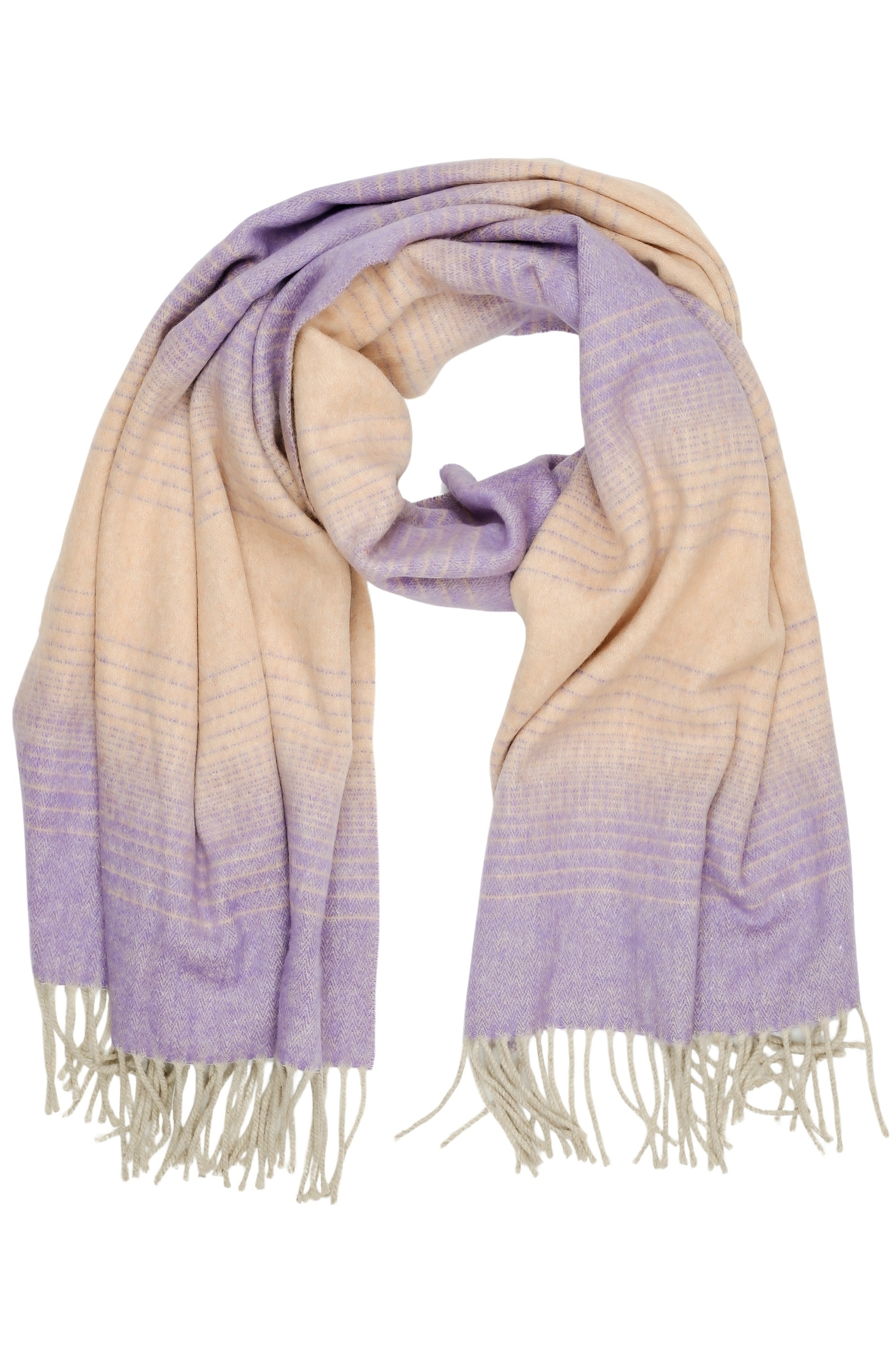 COLLEZIONE ALESSANDRO Wollschal »Melbalila«, in hellem lila und pfirsich, Made in Italy