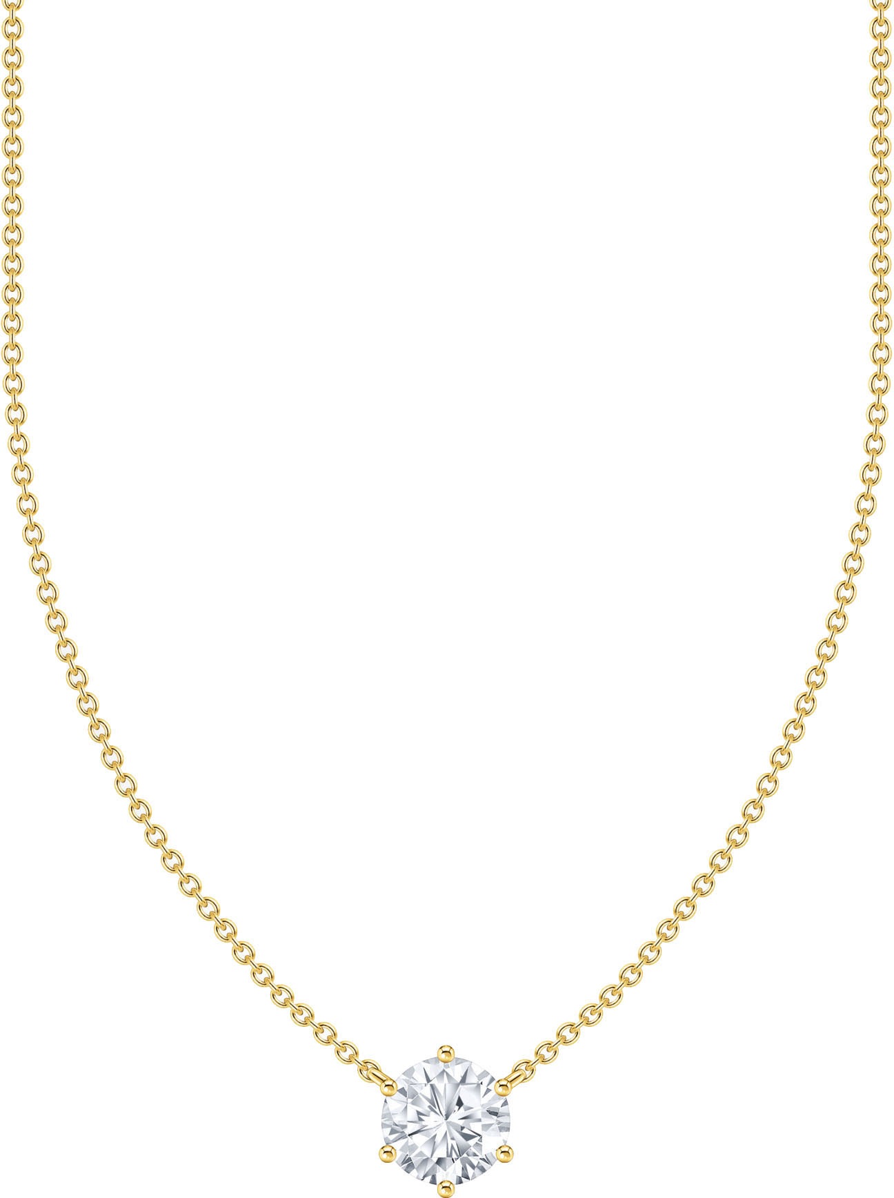 Thomas Sabo Zirconia Pendant Necklace Gold 45cm