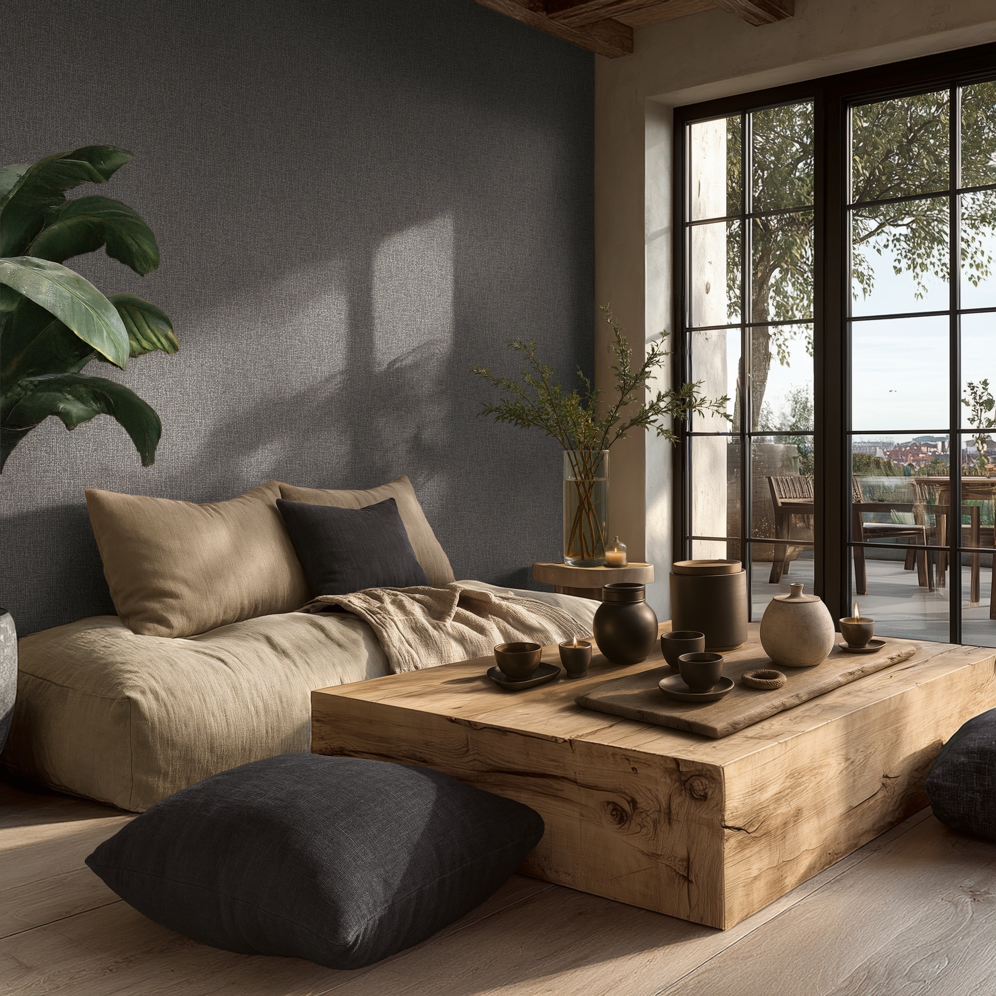 living walls Vliestapete "Vibes & Styles Jan – Studo Sense & Surface Vliestapete" Flechtoptik leicht strukturiert Natürliche Flechtoptik mit feiner Struktur und dezentem Glanzeffekt
