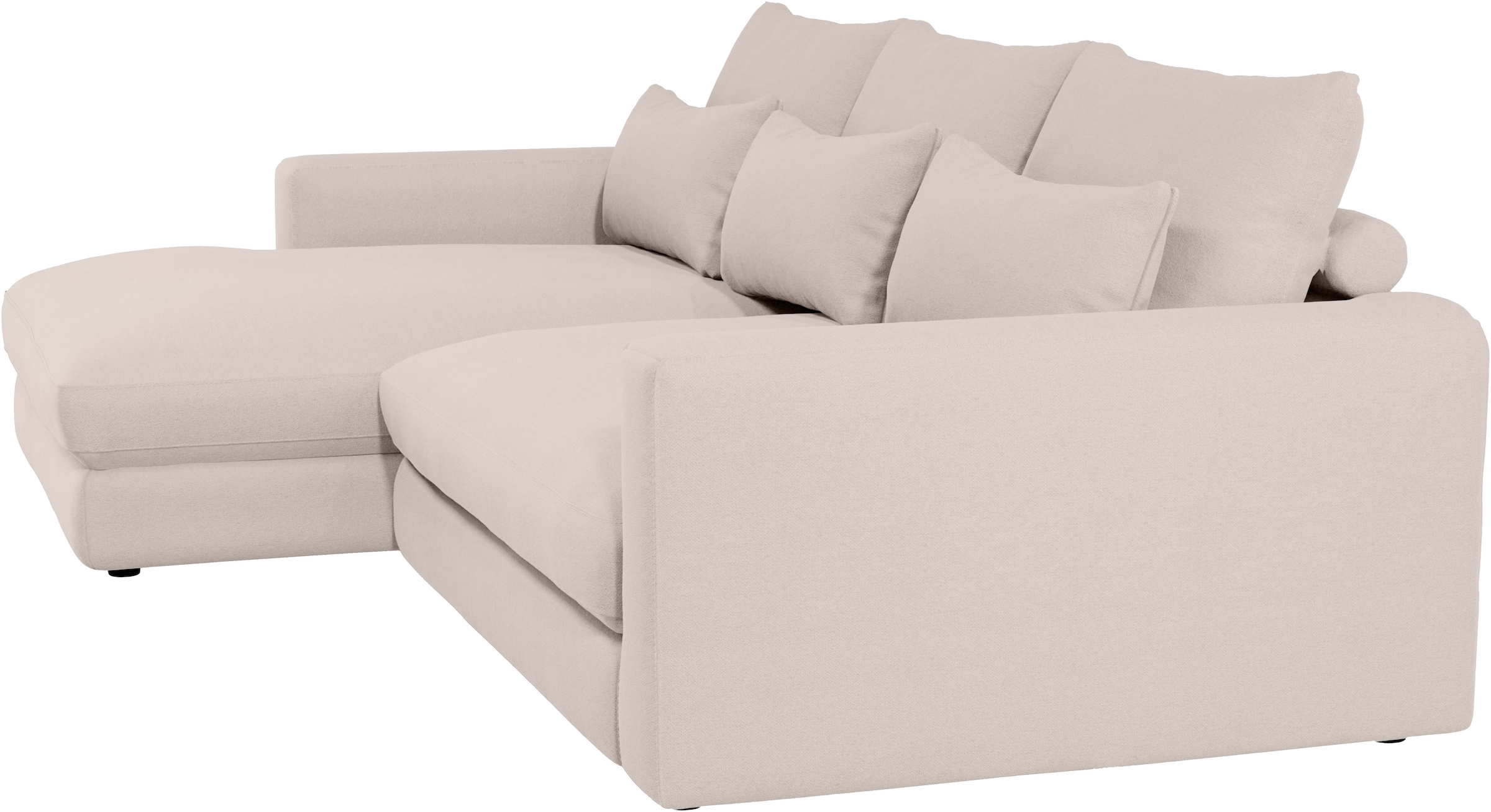Home affaire Ecksofa »Darwin, viele Kissen, extra tiefe Sitzfläche, 271/89/171 (B(H/T)«, gemütlich und weich, L-Form, mit extra softem Sitzkomfort, Cord
